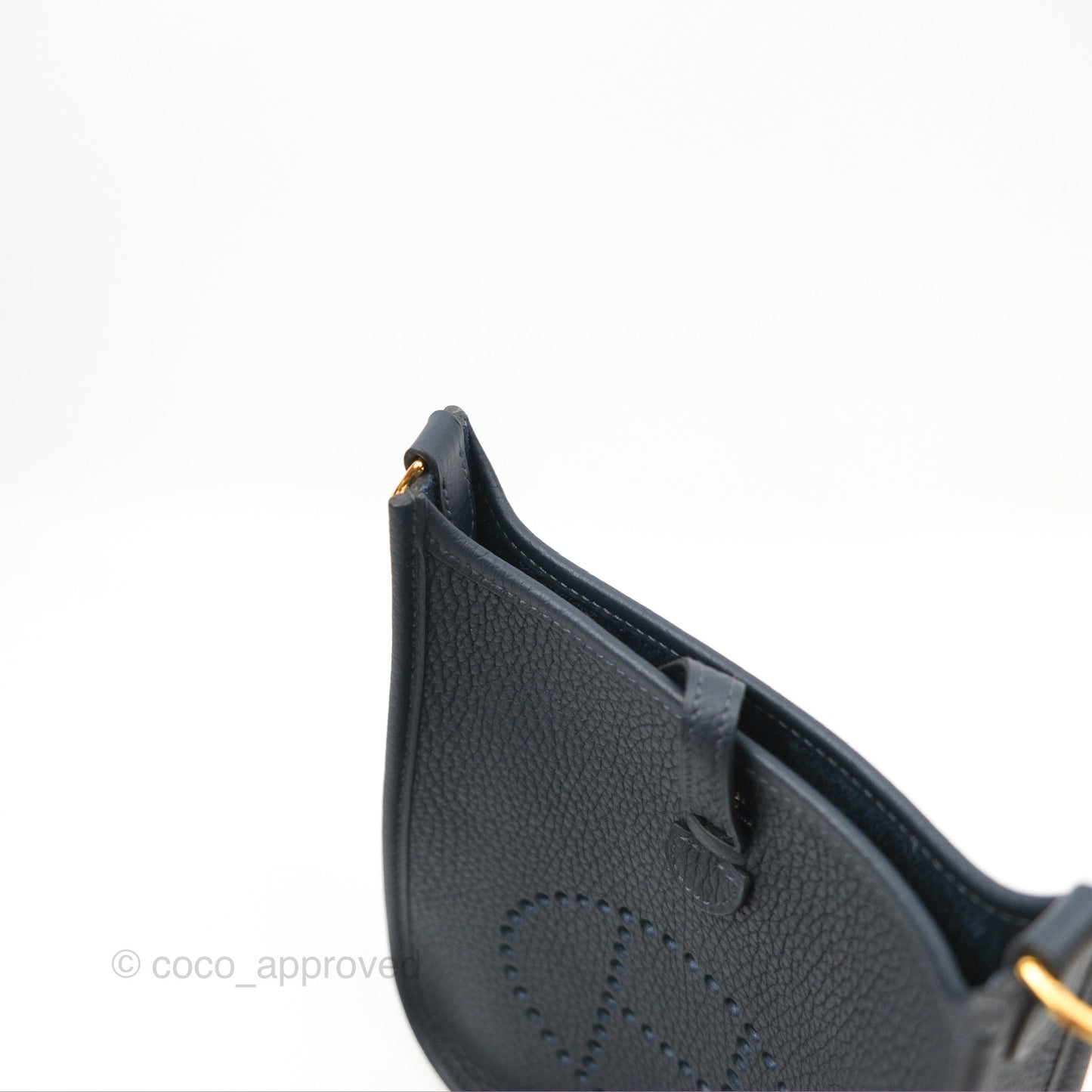 Hermès Mini Evelyne 16 Bleu Nuit 2Z/ Blue Saphir 73 Clemence Gold Hardware