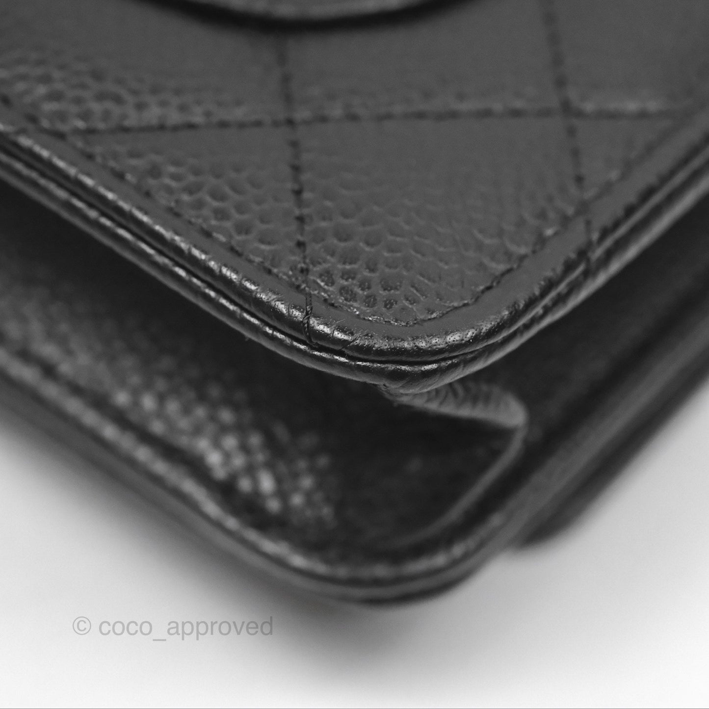 Chanel Quilted Classic WOC Black Caviar Silver Hardware
