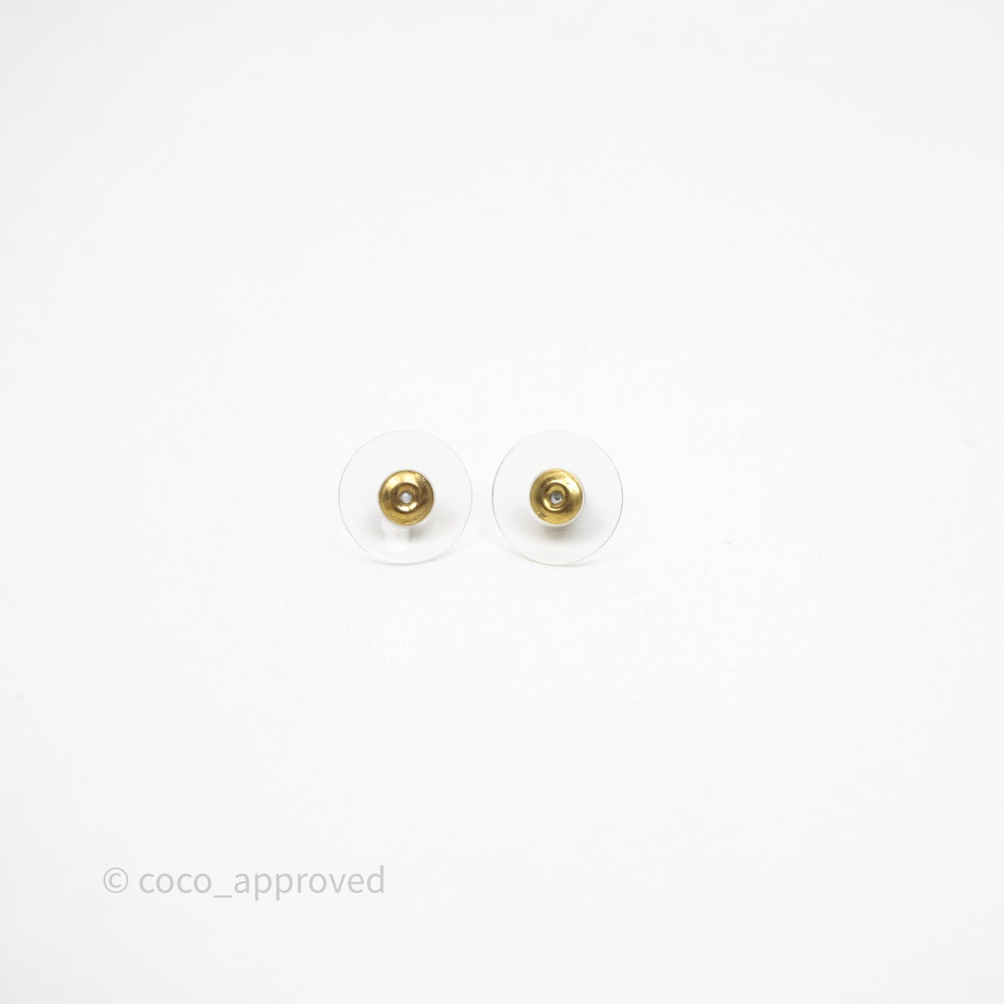 Chanel CC Coco Crystal Earrings Ear Cuff Gold Tone 22P