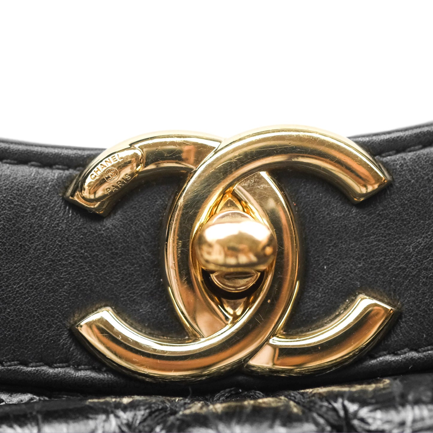 Chanel 31 Large Shopping Bag Black Aged Calfskin