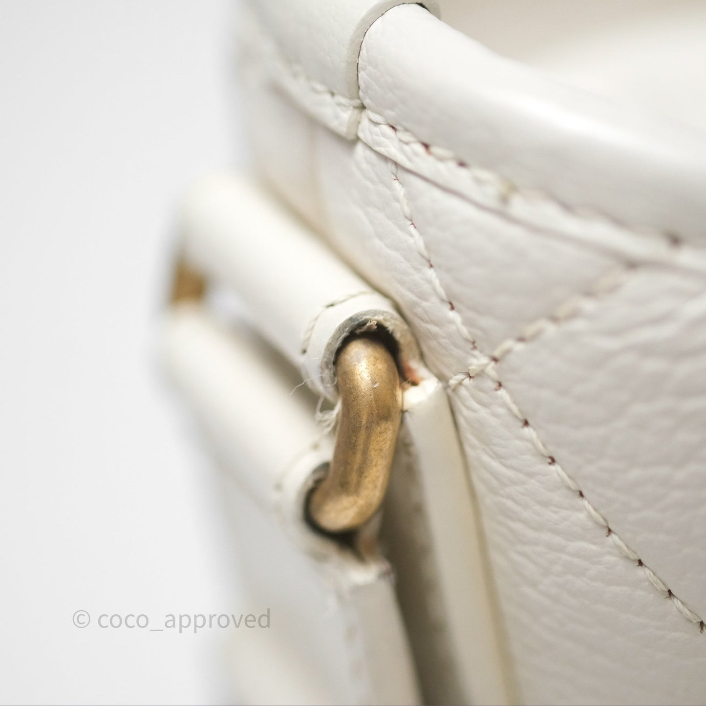 Chanel Small Gabrielle Hobo White Patent Goatskin Mixed Hardware
