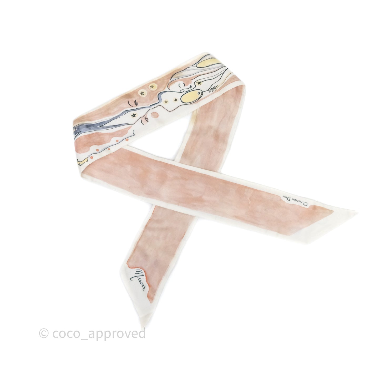 Christian Dior Silk Mitzah ABCDIOR "M" Twilly