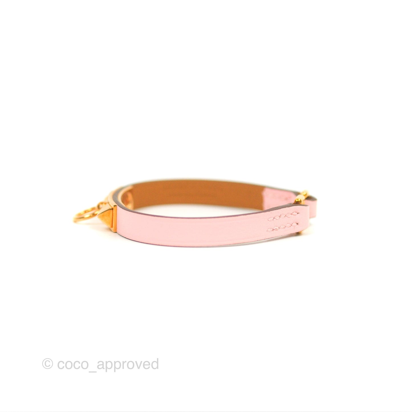 Hermès Rivale Mini Bracelet Rose Sakura Swift Rose Gold Hardware