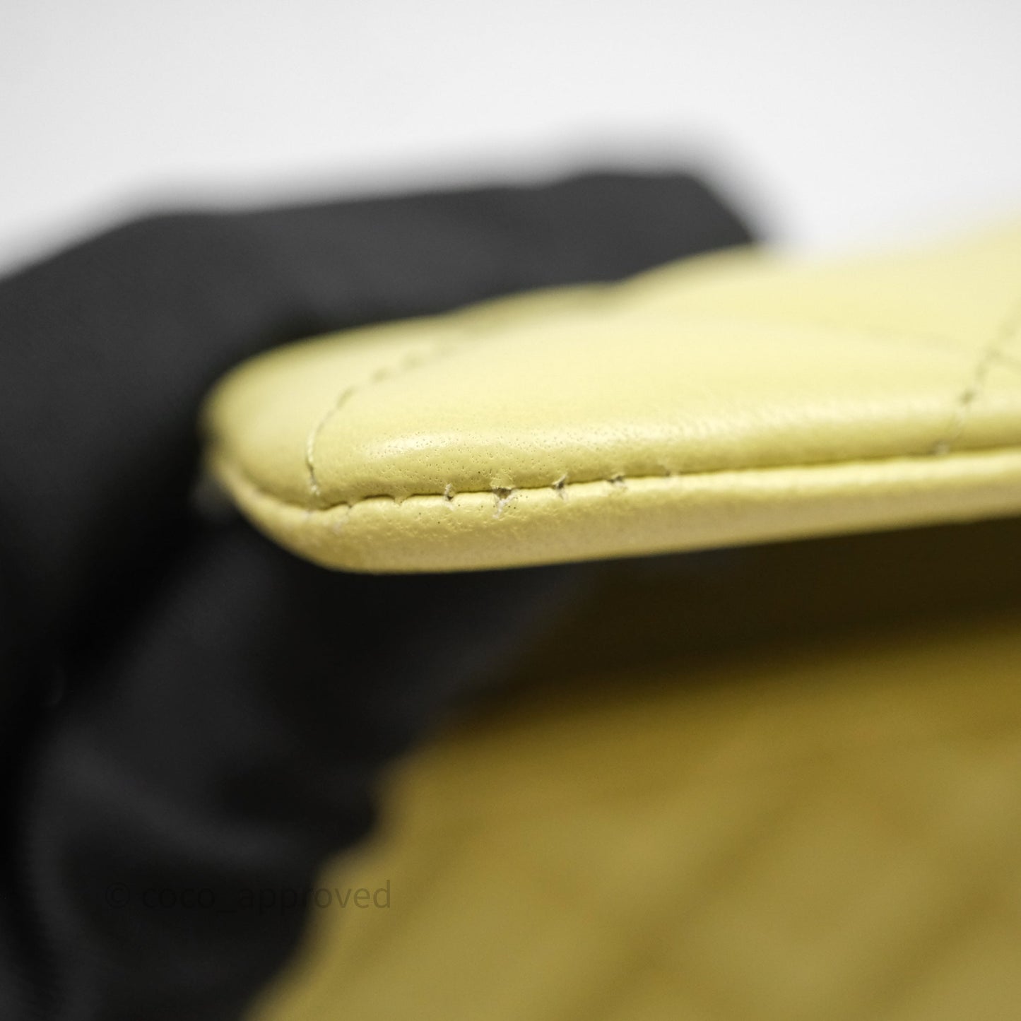 Chanel Mini Rectangular Flap Quilted Green Lambskin Gold Hardware