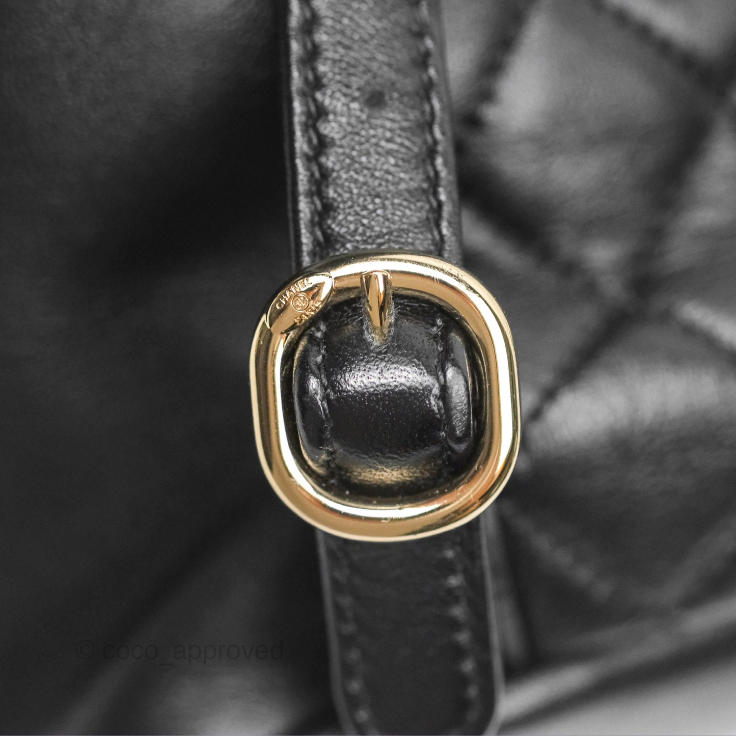 Chanel Quilted Small Duma Drawstring Backpack Black Lambskin