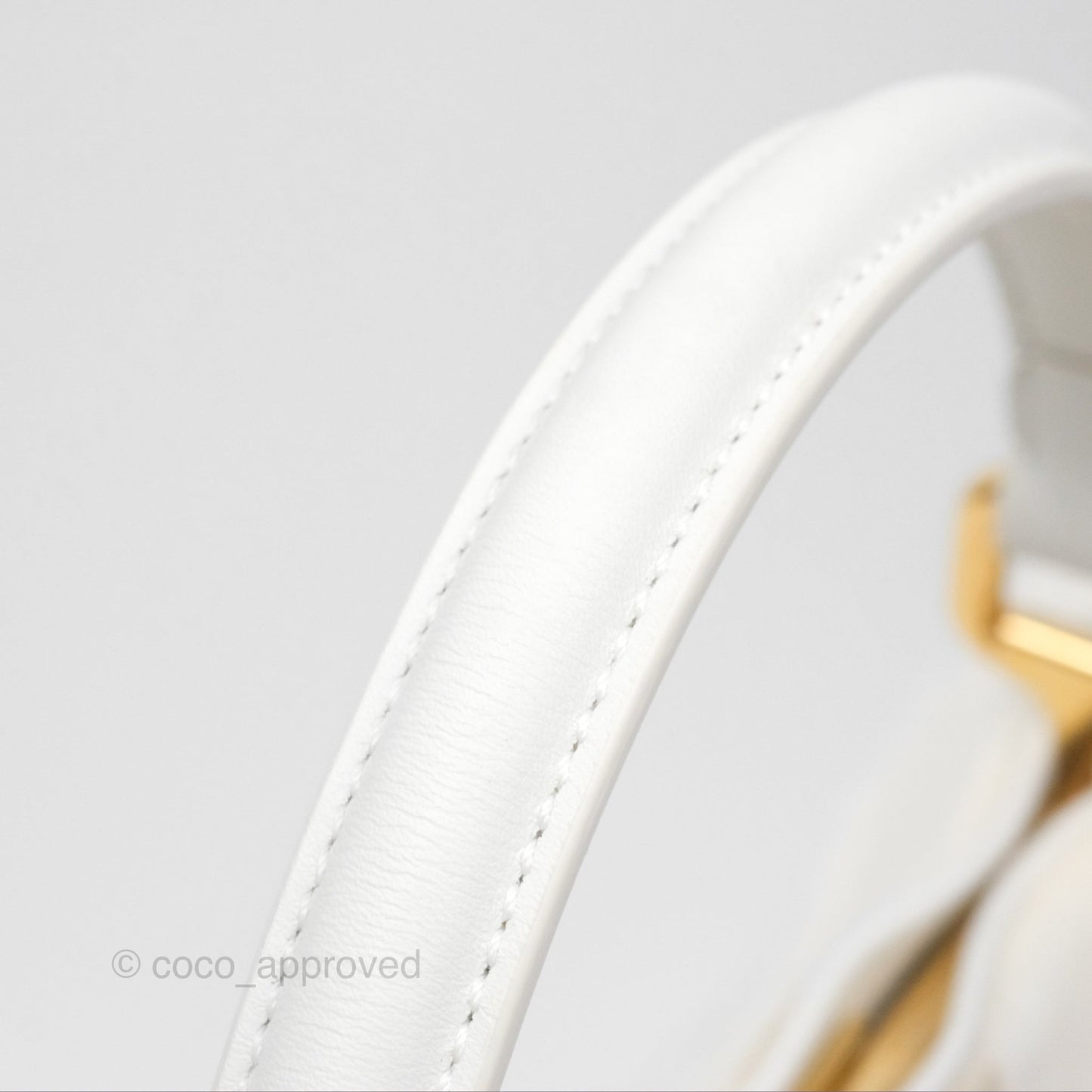 Fendi Peekaboo Medium Mink Fur White Gold Hardware