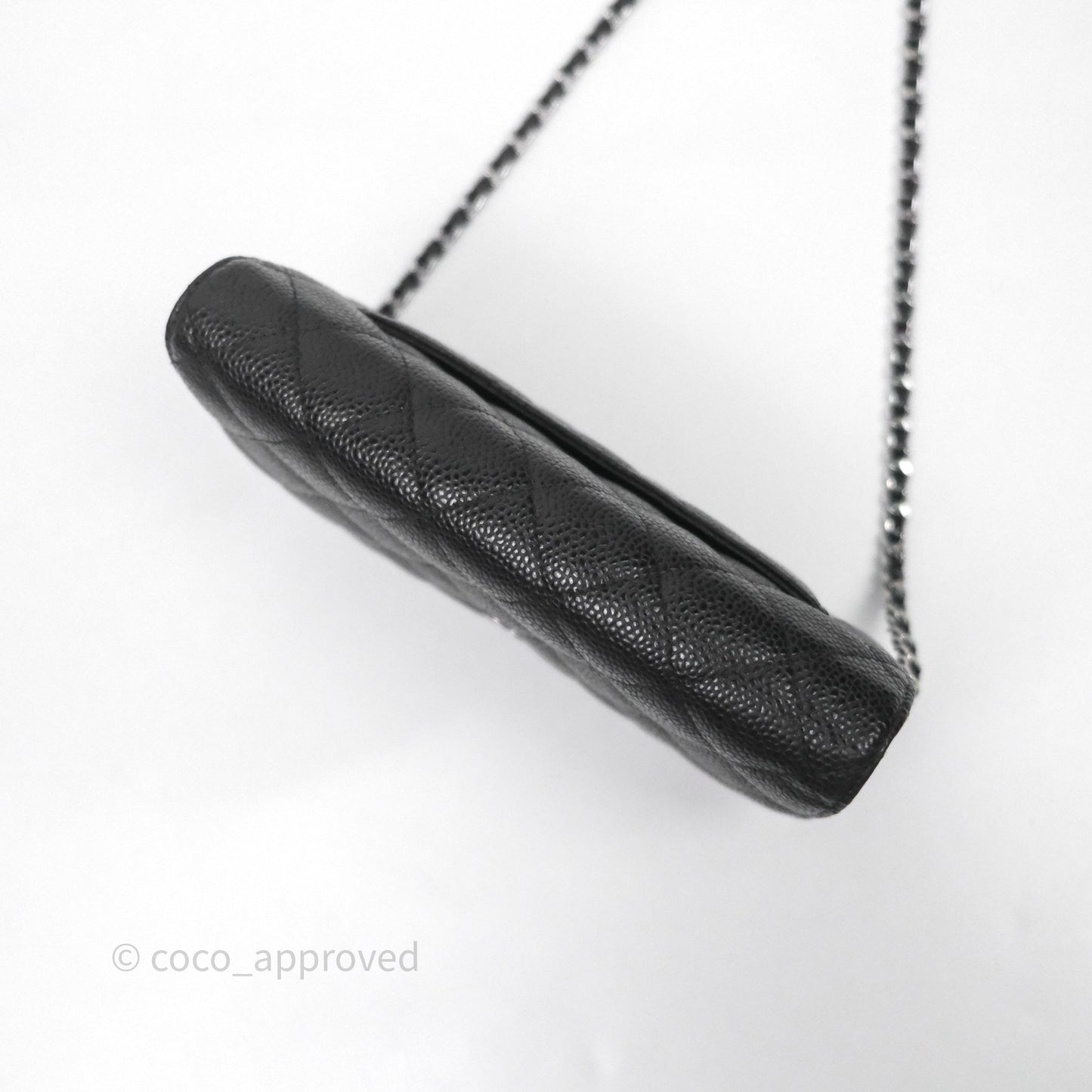 Chanel Quilted Classic WOC Black Caviar Silver Hardware