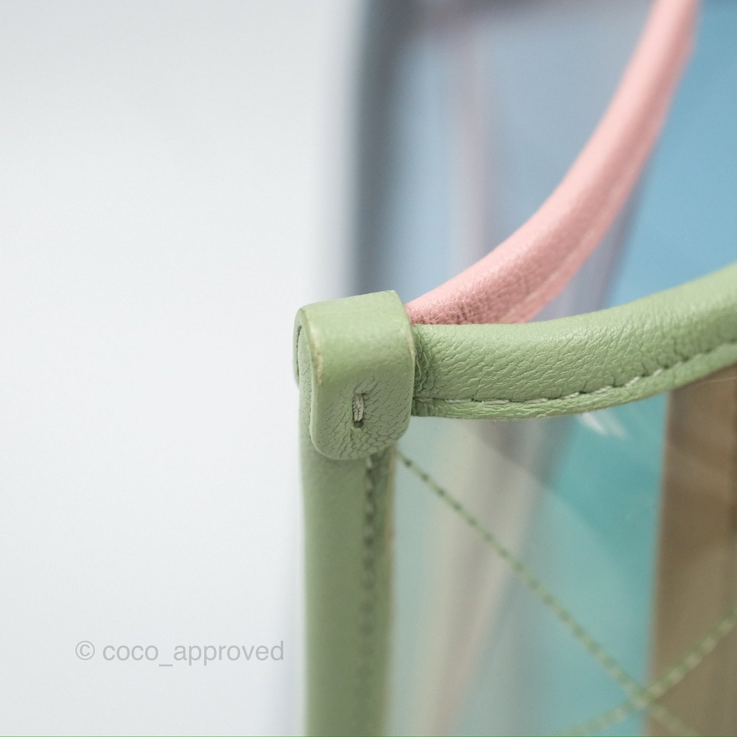 Chanel Coco Splash Blue/Green/Pink PVC Shopping Tote Bag