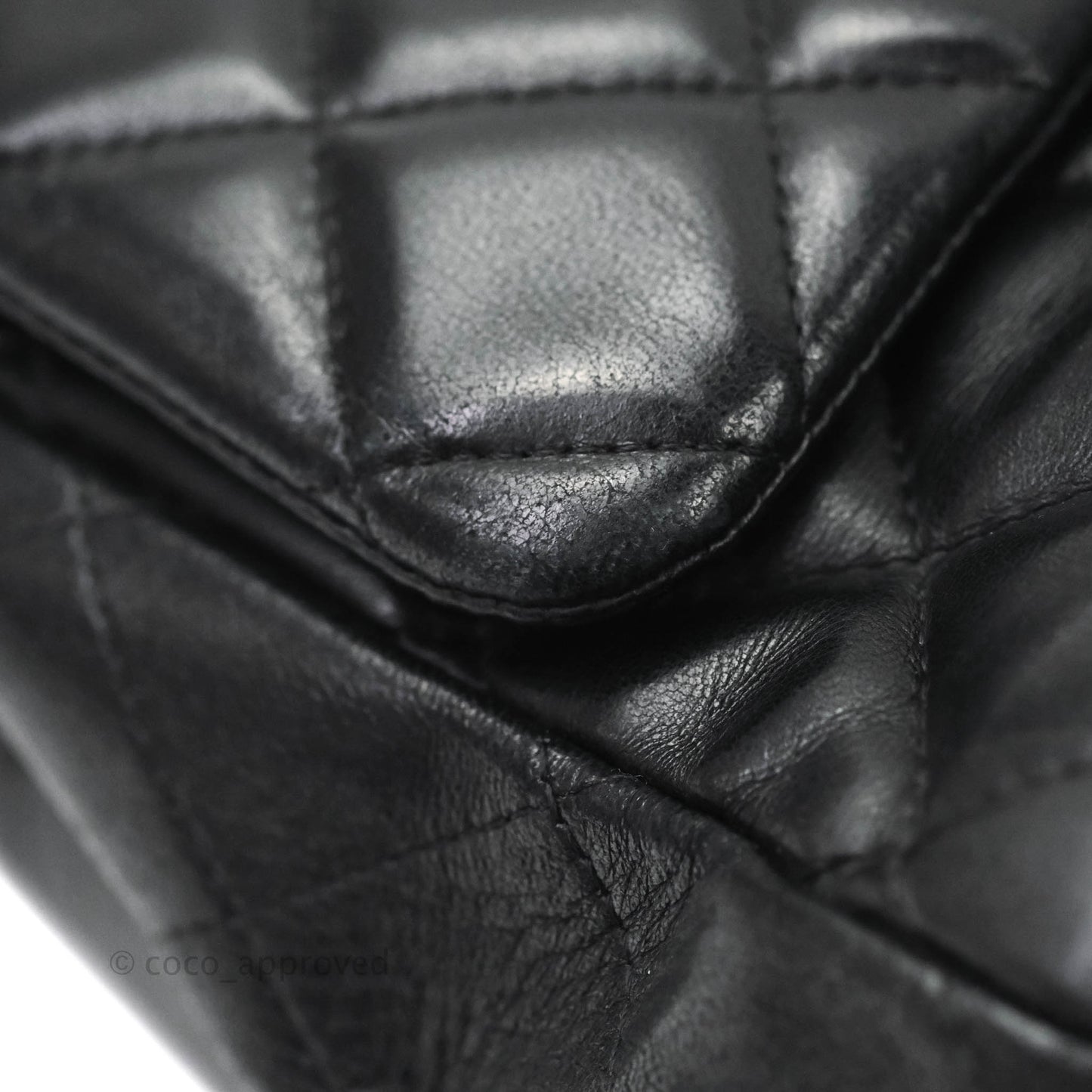 Chanel Single Flap Maxi Lambskin Black Gold Hardware