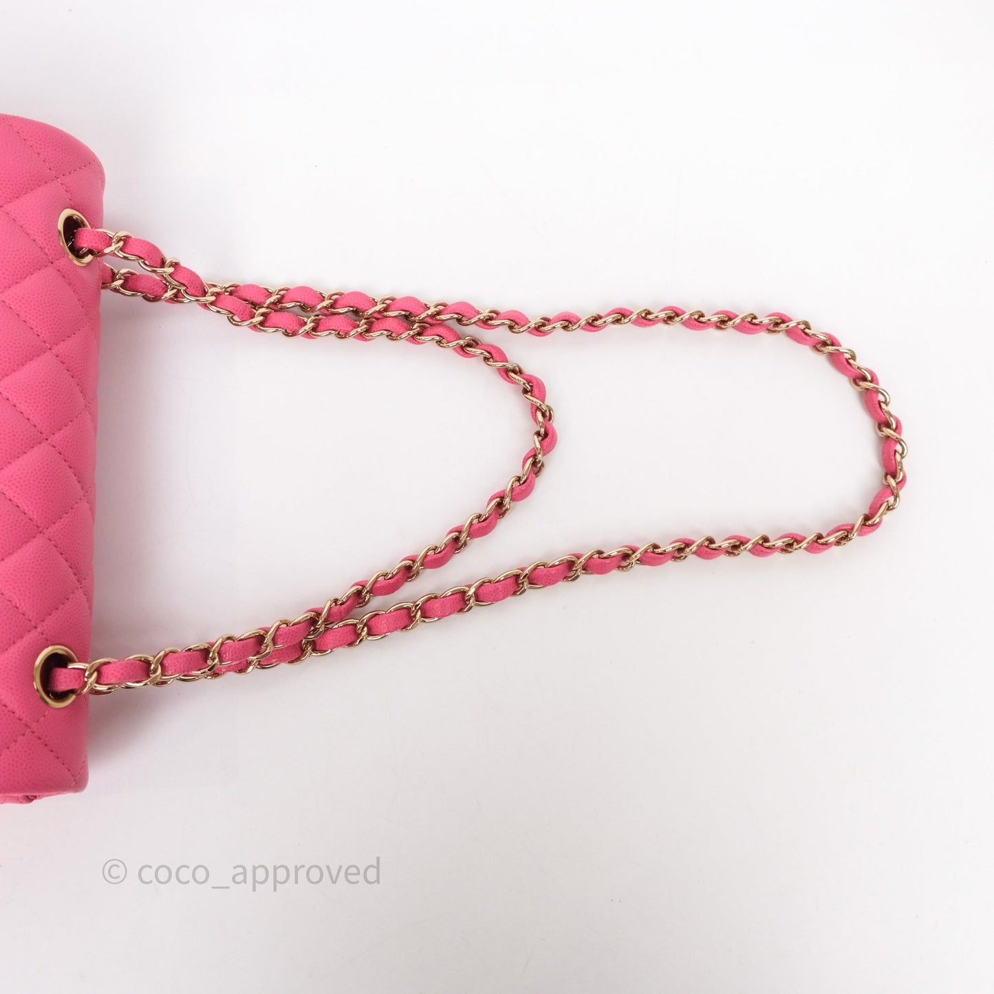 Chanel Small Classic Flap Quilted Hot Pink Caviar Gold Hardware