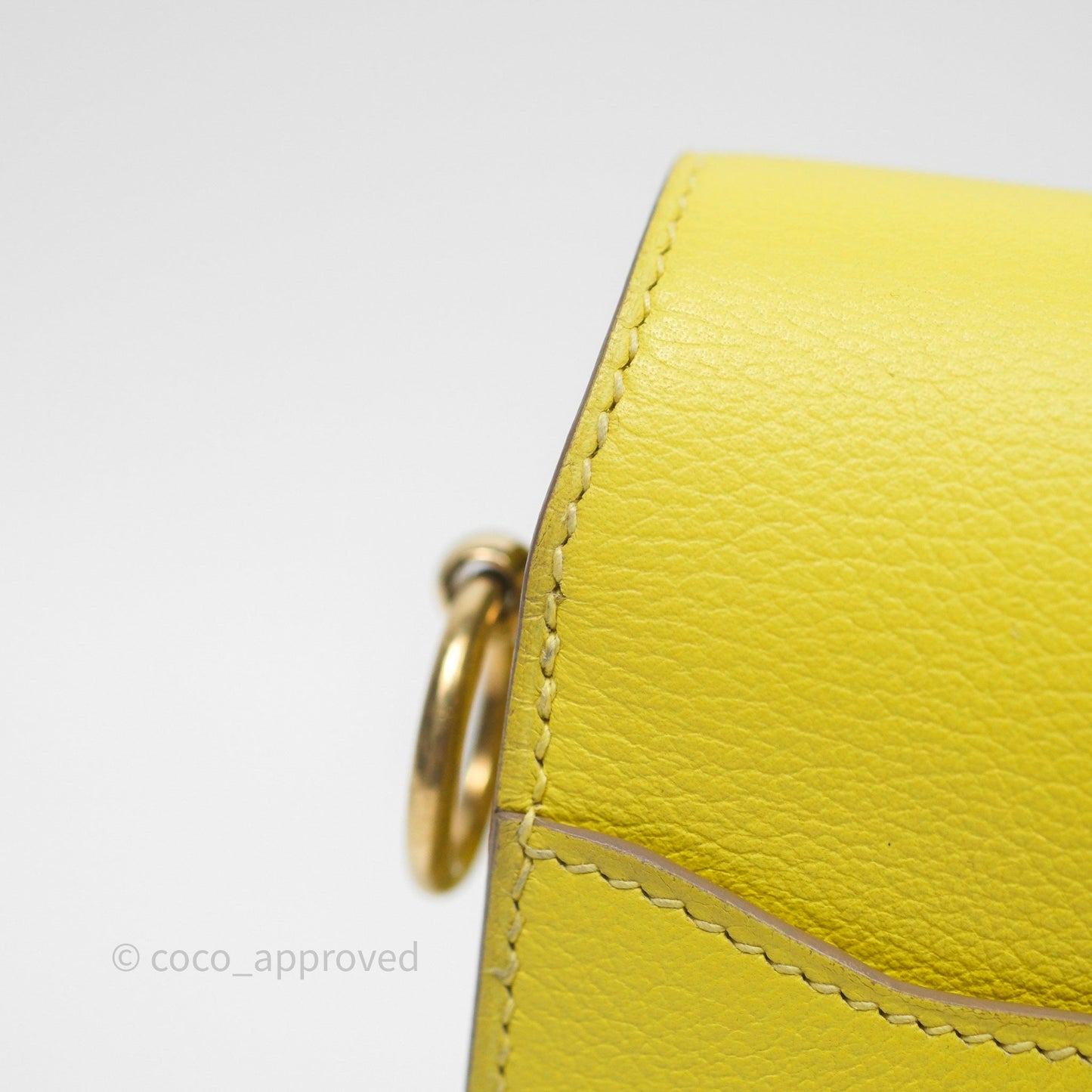 Hermès Roulis Mini 18 Lime 9R Evercolor Gold Hardware