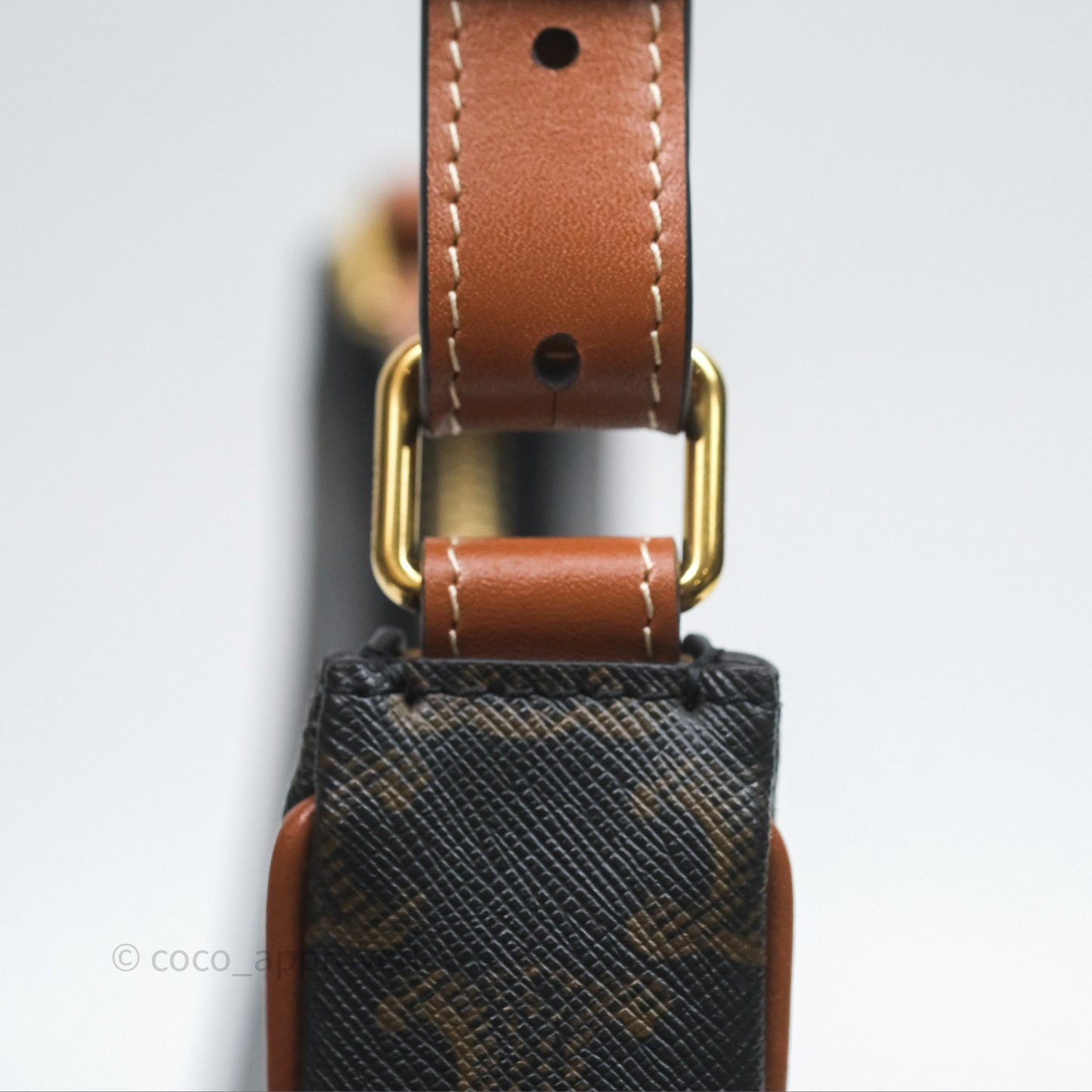 Celine Ava Bag In Triomphe Canvas Calfskin Tan