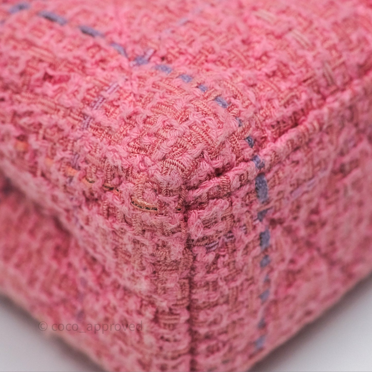 Chanel Kelly Bag Pink Tweed Aged Gold Hardware