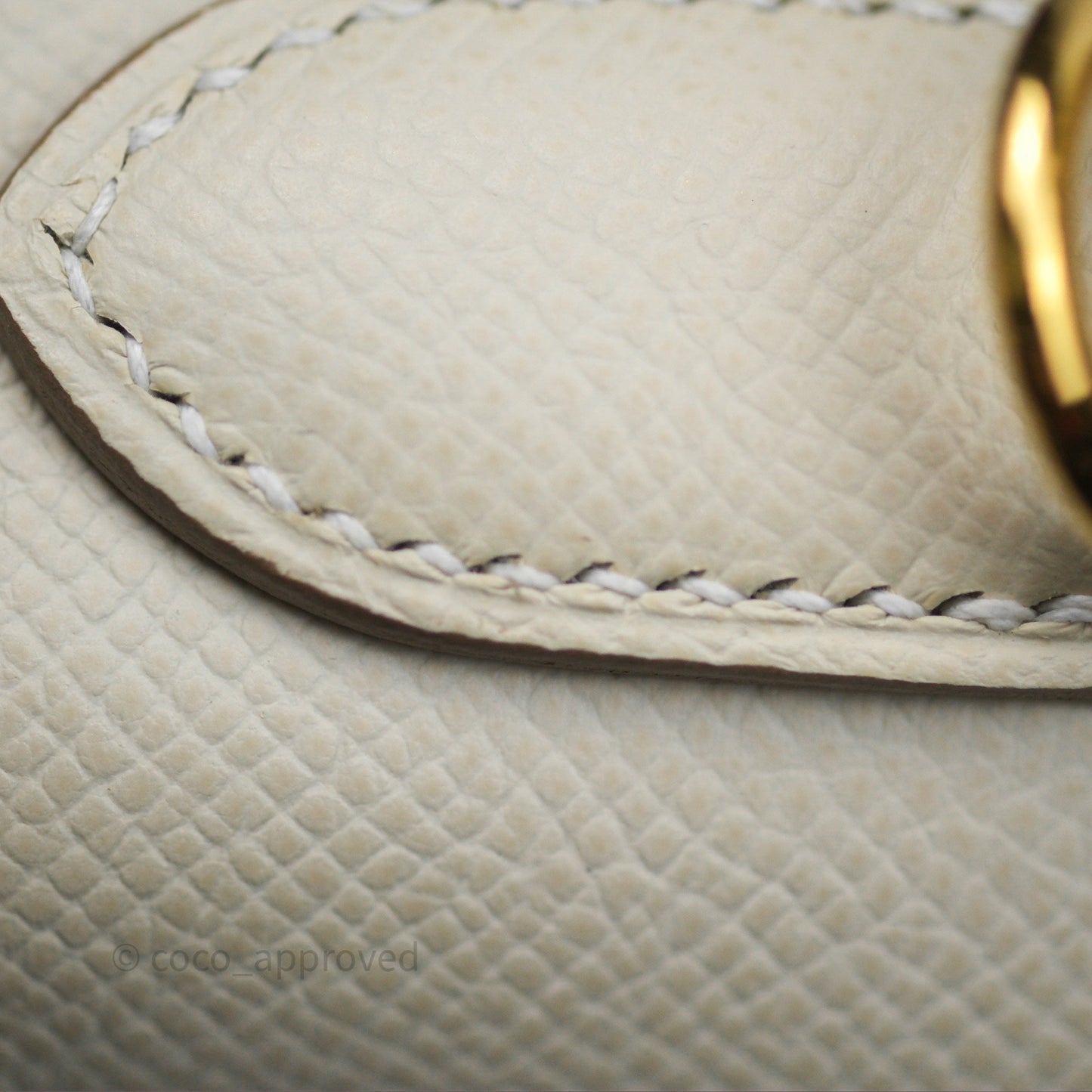 Hermès Kelly 28 Sellier Craie 10 Epsom Gold Hardware