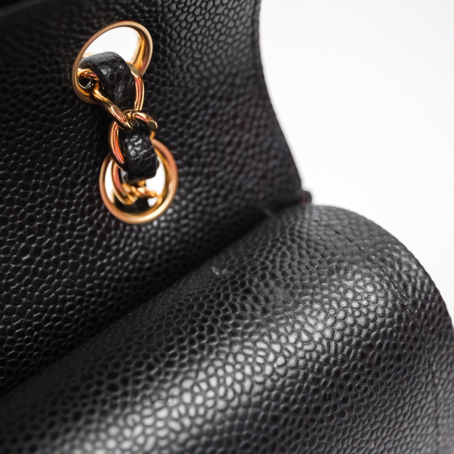 Chanel Small S/M Classic Flap Quilted Black Caviar Gold Hardware