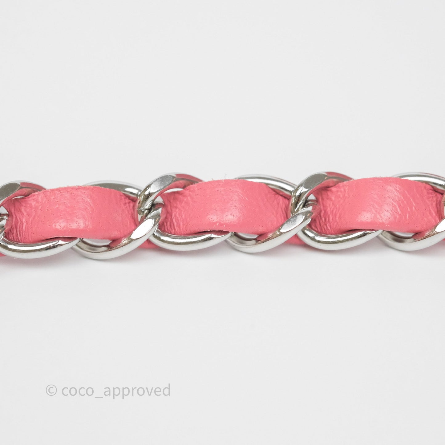 Chanel Mini Square Flap Quilted Pink Lambskin Silver Hardware