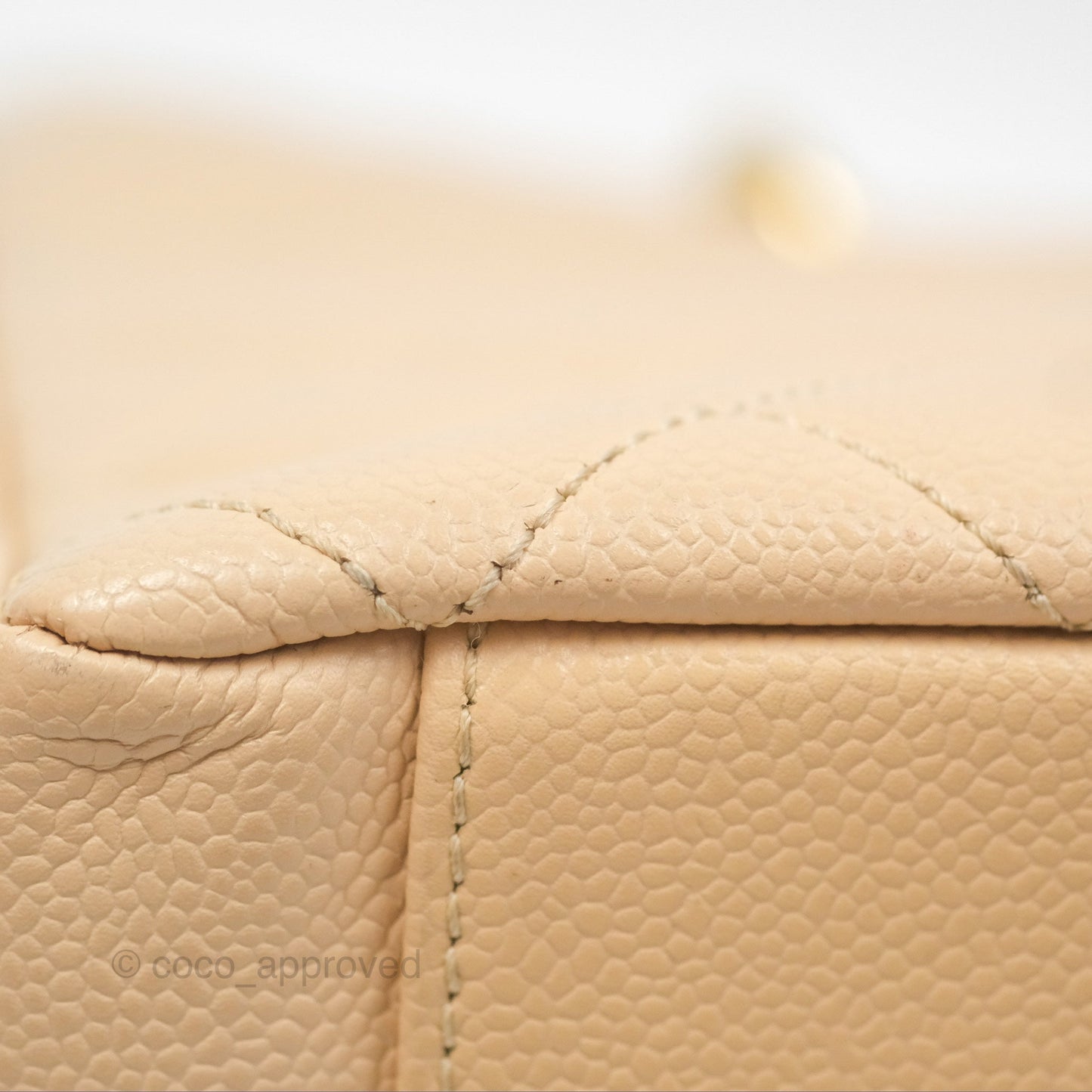 Chanel GST Beige Caviar Gold Hardware