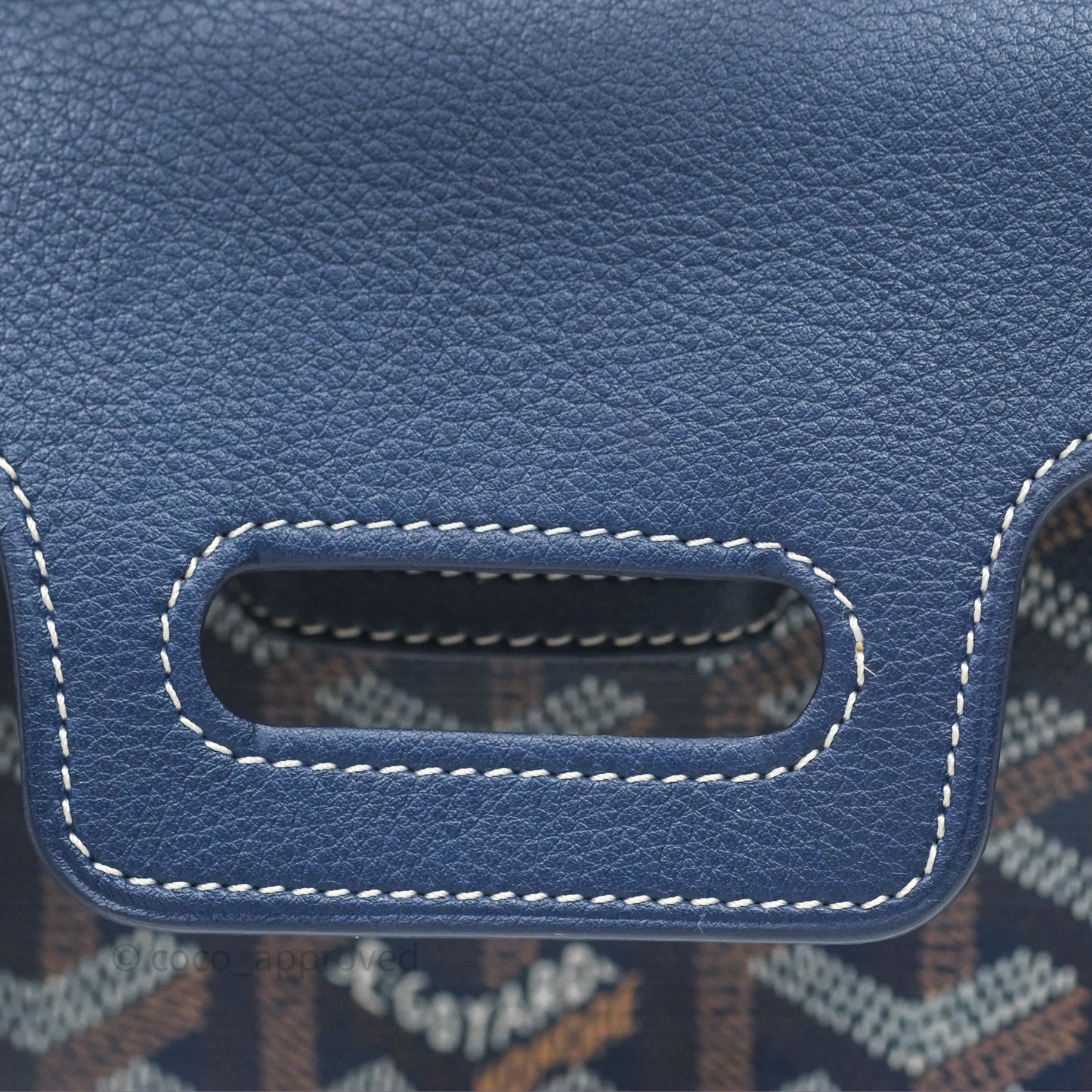 Goyard Saïgon Mini Bag Navy Goyardine Canvas/ Chevroches Calfskin