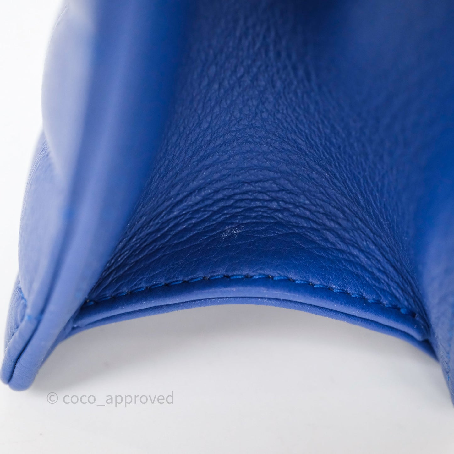 Chanel Chevron Square Envelope Flap Bag Royal Blue Calfskin Gold Hardware 19C