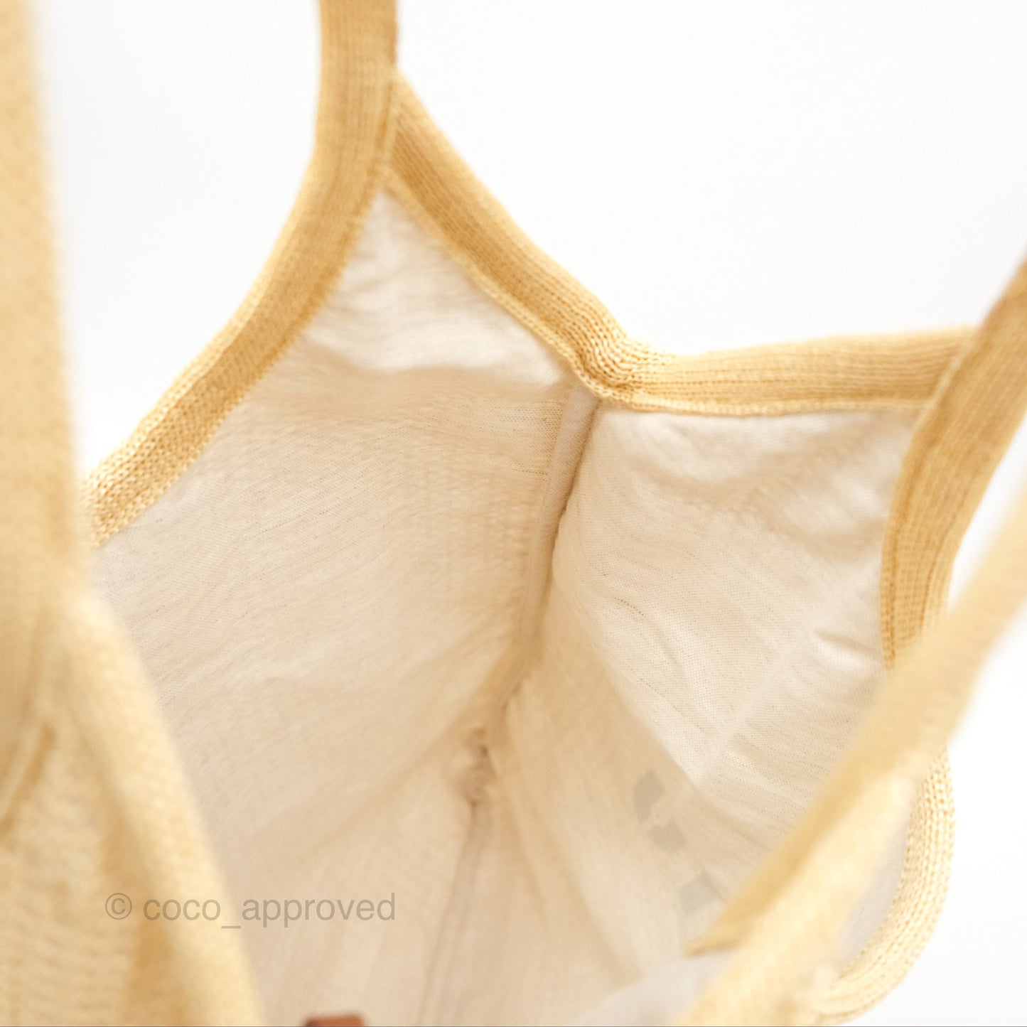 Miu Miu Woven Fabric Tote Bag Natural