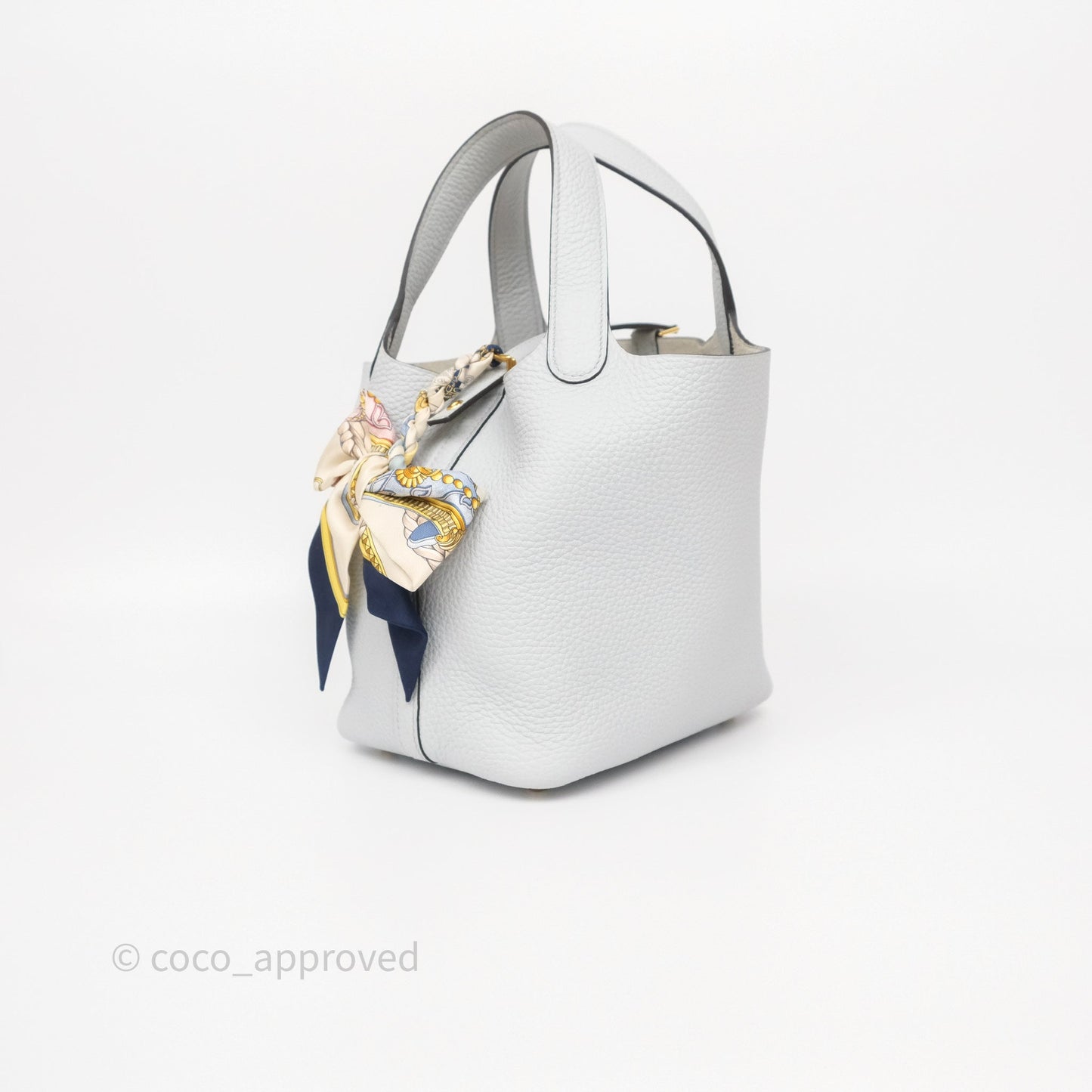 Hermès Picotin Lock 18 Bleu Pale 08 Clemence Gold Hardware