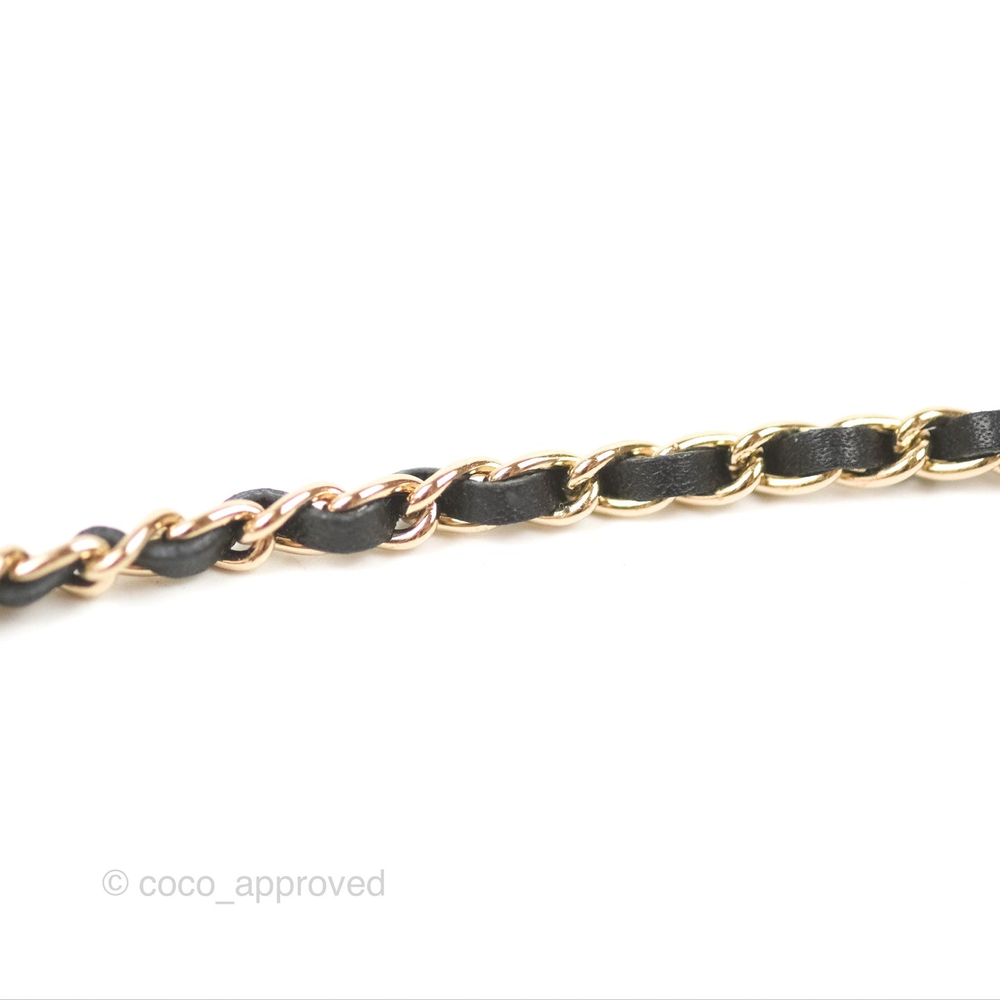 Chanel Crystal CC Black Chain Choker Gold Tone 22B
