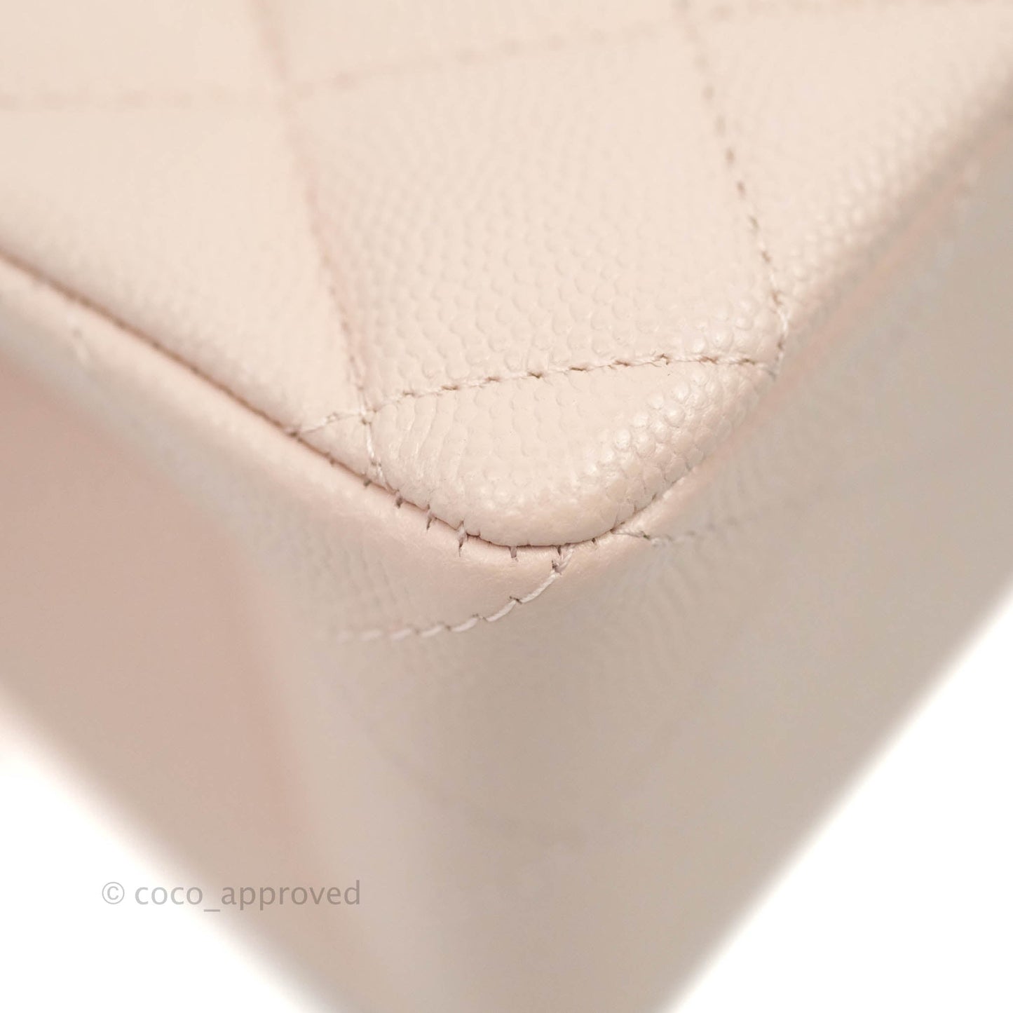 Chanel Classic Small S/M Flap Rose Clair Pink Caviar Gold Hardware 21C