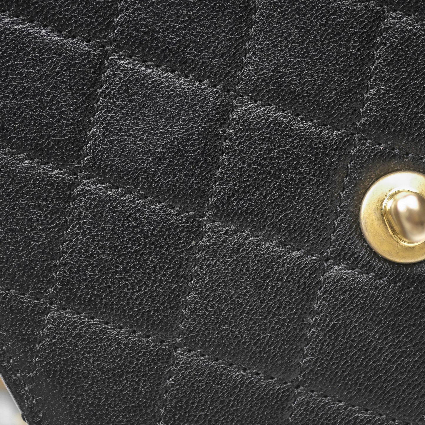 Chanel Quilted Chic Logo Pearls Flap Black Goatskin Aged Gold Hardware