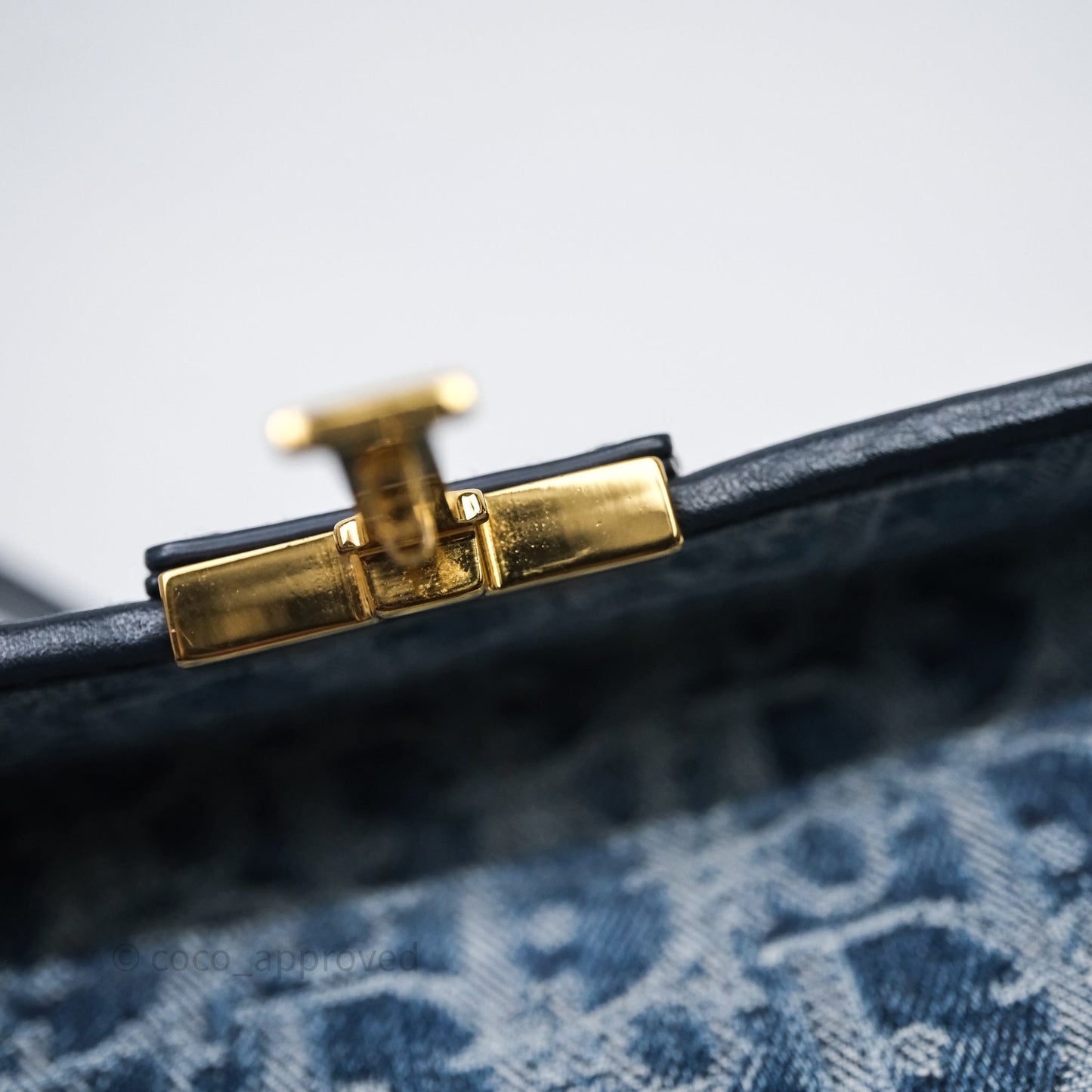 Christian Dior Montaigne East-West Bag Denim With Chain