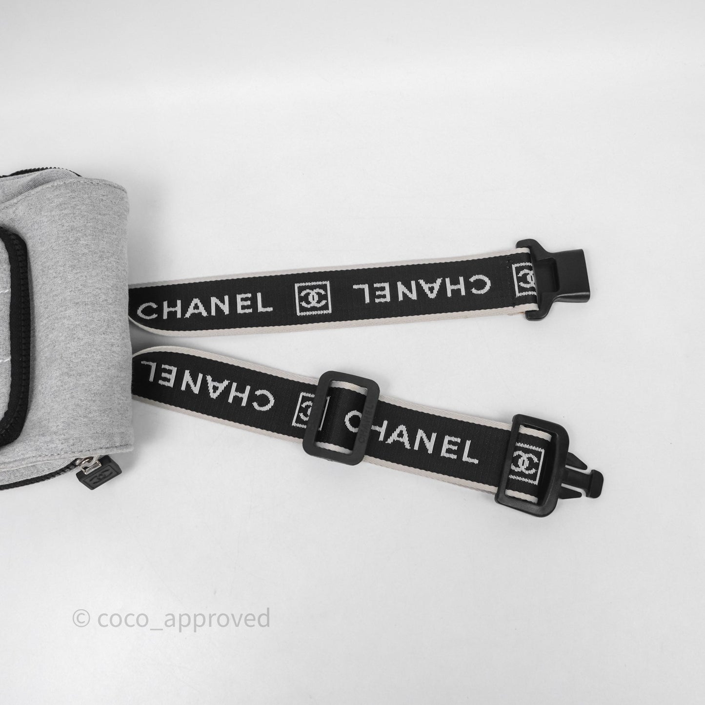 Chanel CC Logo Sport Waist Bag Grey