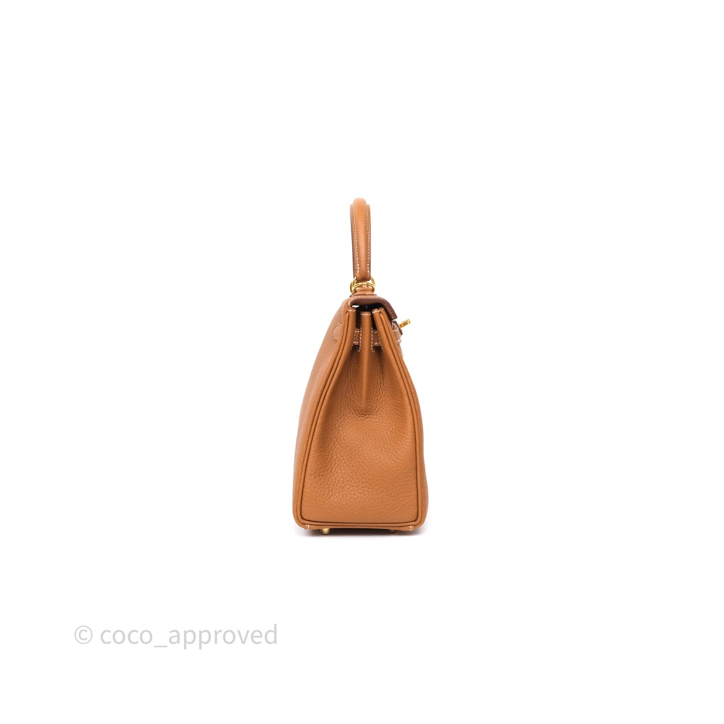 Hermès Kelly Retourne 25 Gold Togo Gold Hardware