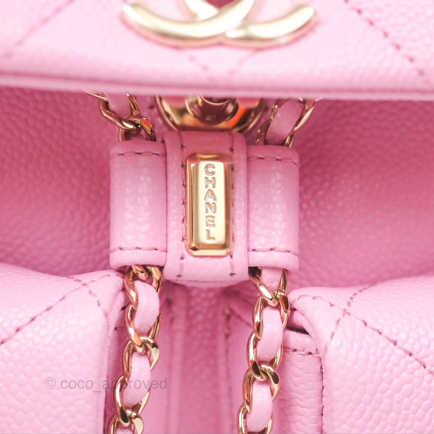 Chanel Mini Duma Backpack Pink Caviar Gold Hardware 23P