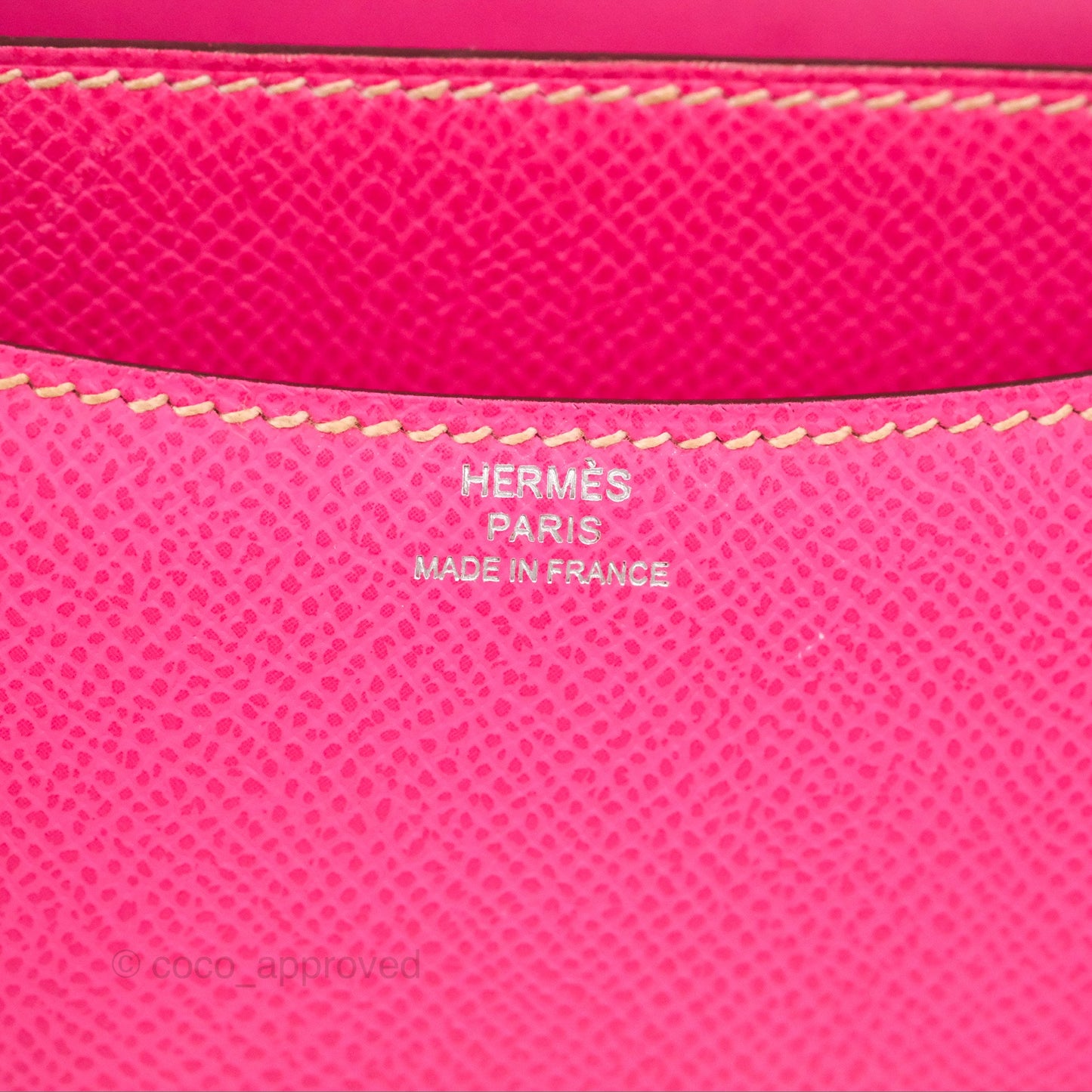 Hermès Constance Mini 18cm Rose Tyrien Epsom Palladium Hardware