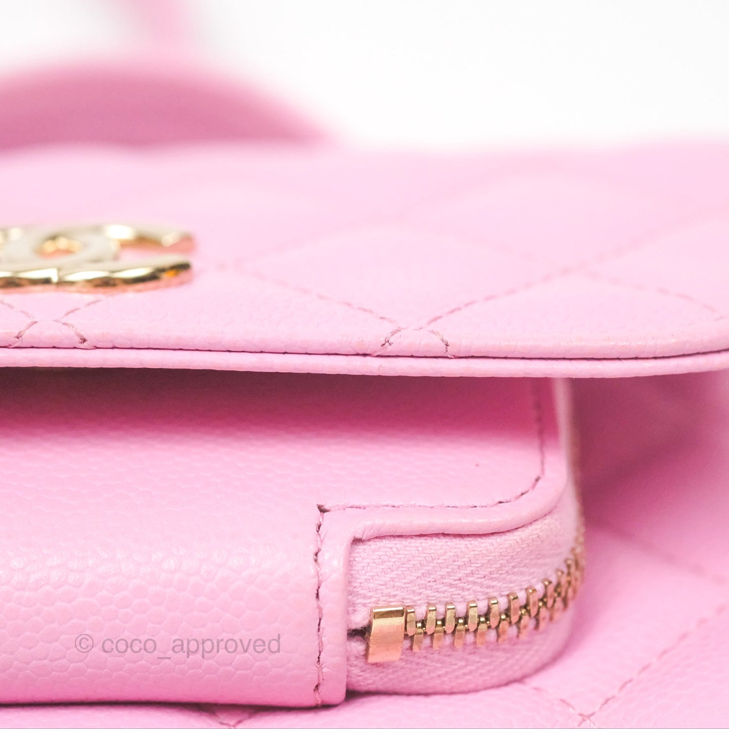 Chanel Business Affinity Clutch With Chain Pink Caviar Gold Hardware