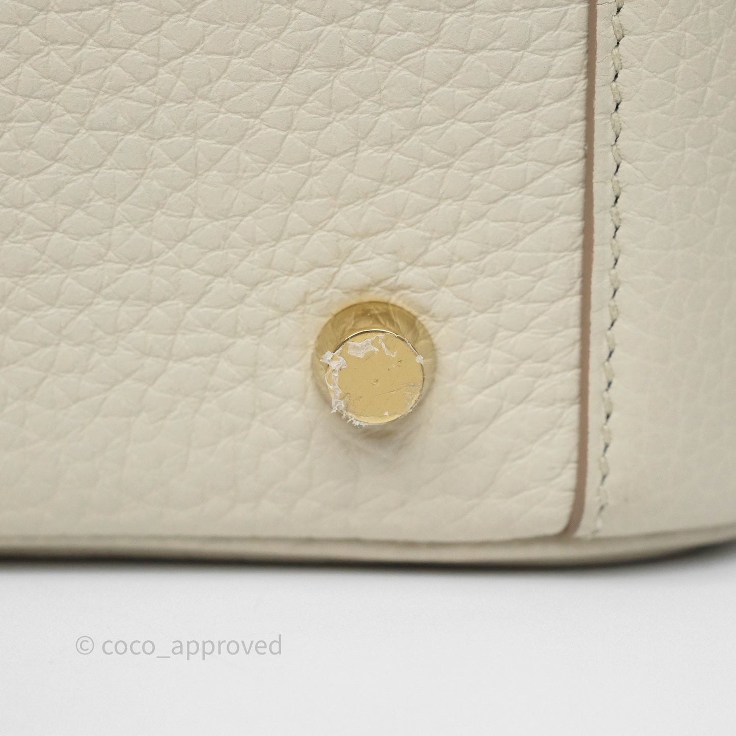 Hermès Lindy 26 Beton 8L Clemence Gold Hardware