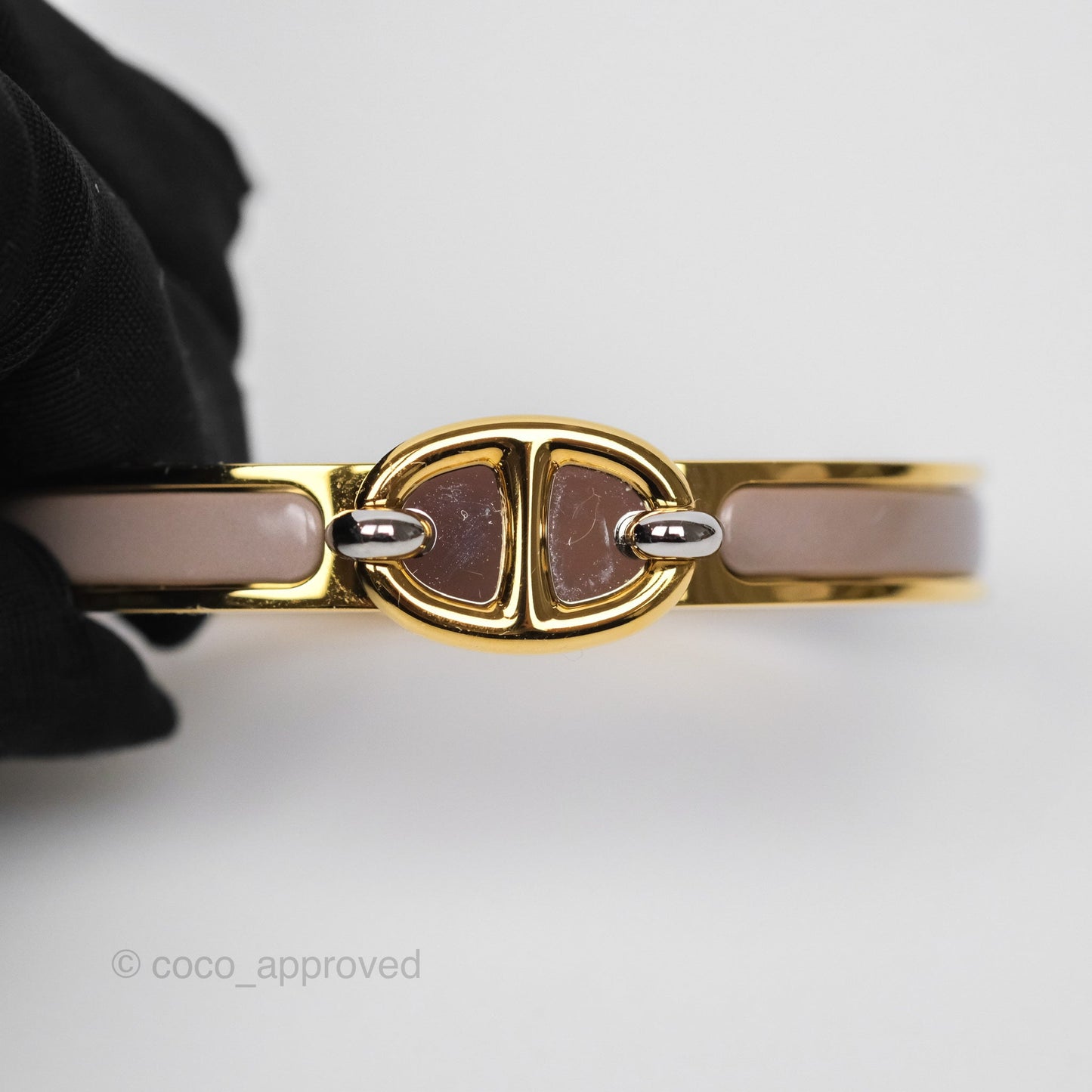 Hermes Mini Clic Chaine d'Ancre Bracelet PM Marron Glace