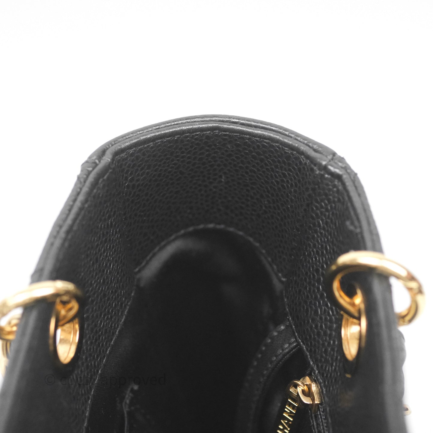 Chanel Vertical GST Black Caviar Gold Hardware