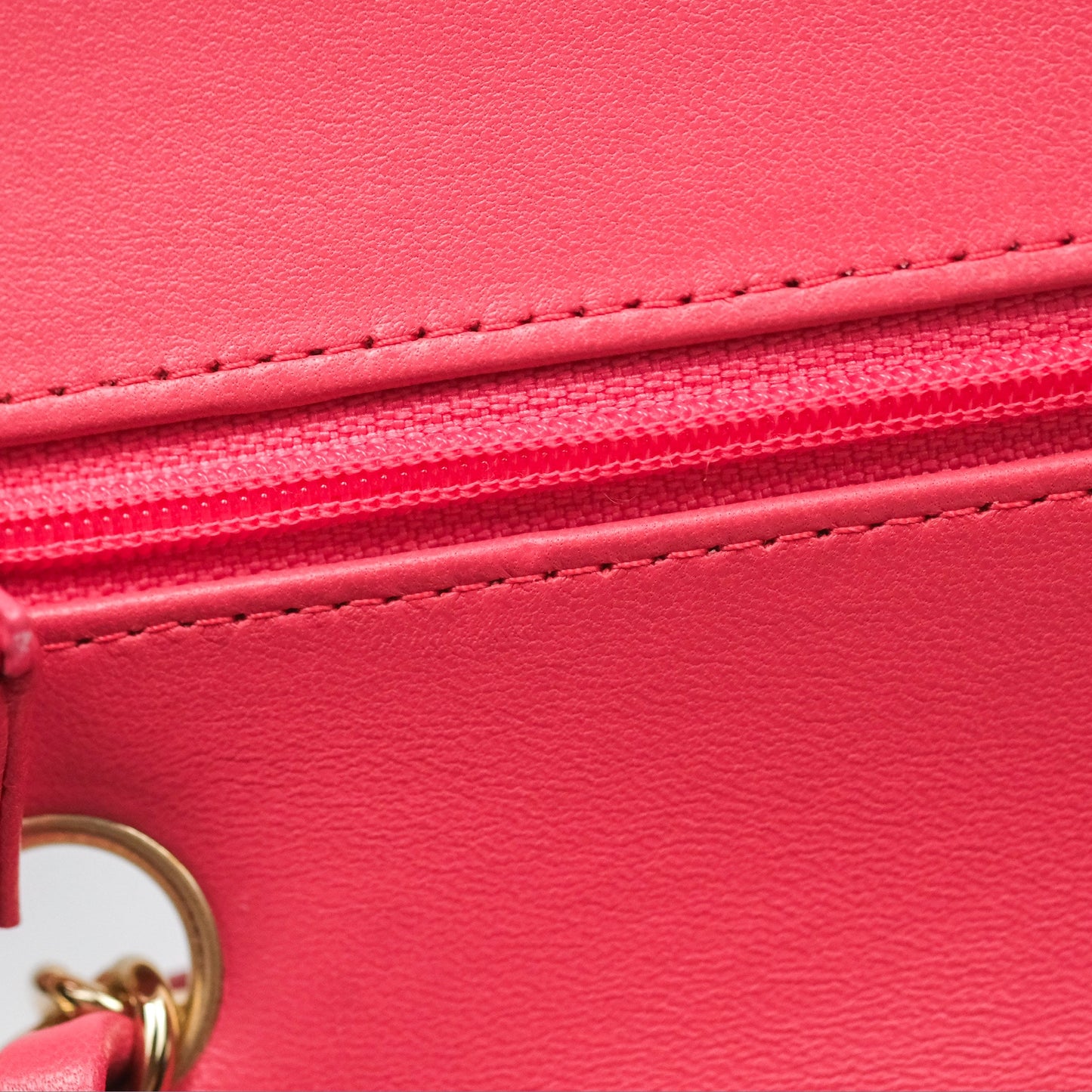 Chanel Medium Classic Flap Chevron Pink Lambskin Gold Hardware