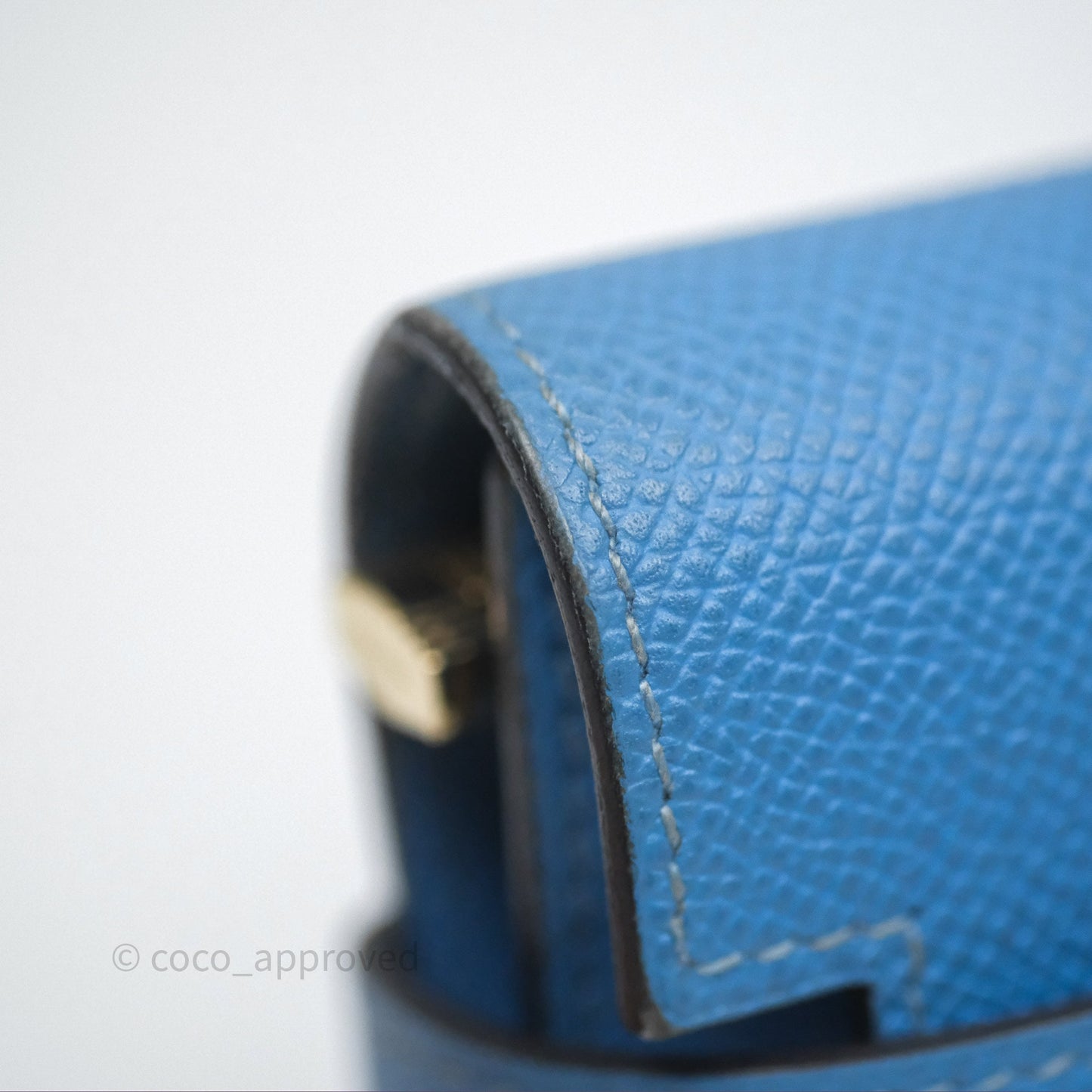 Hermès Kelly Depliant Wallet Blue Epsom Gold Hardware