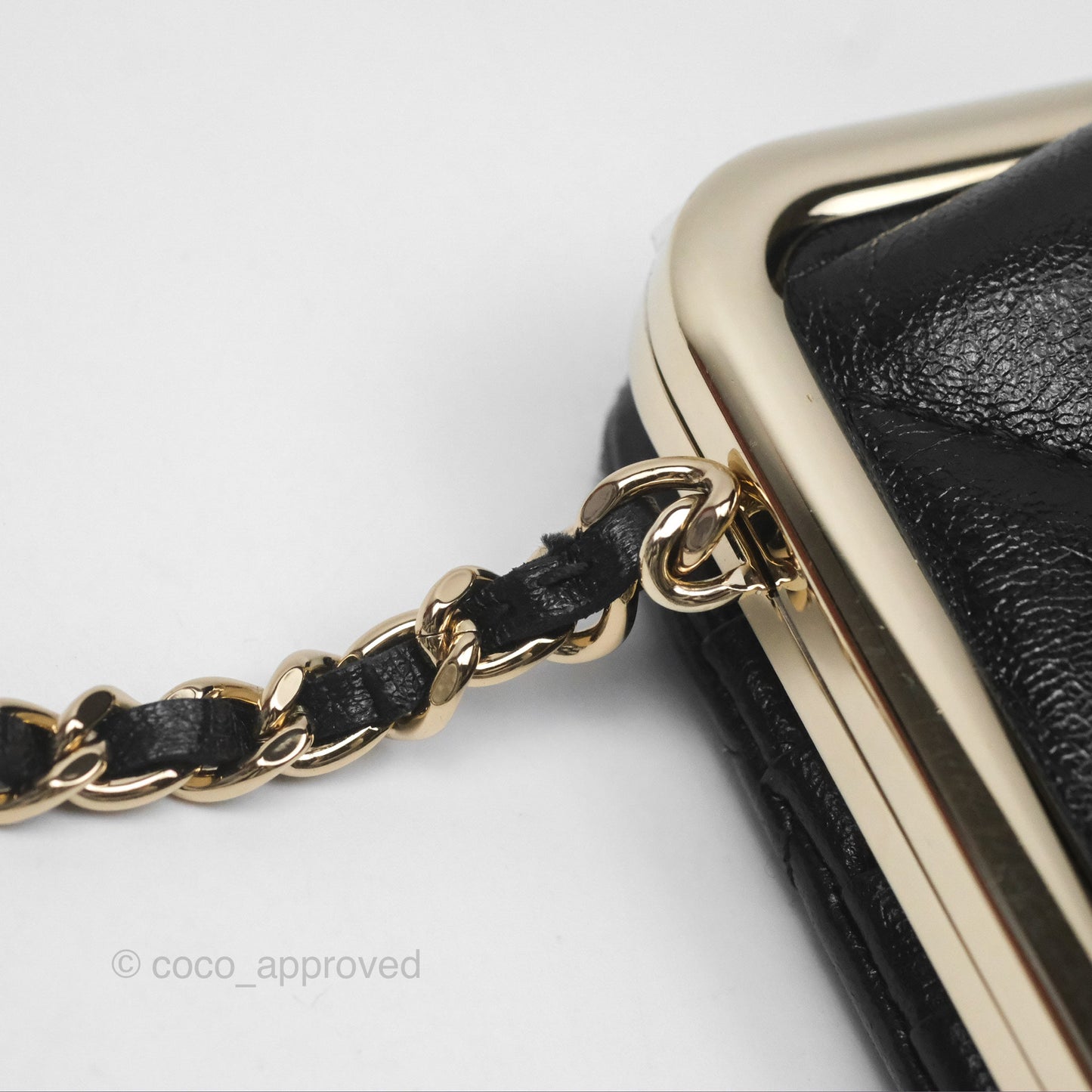 Chanel Clutch on Chain Black Calfskin Gold Hardware