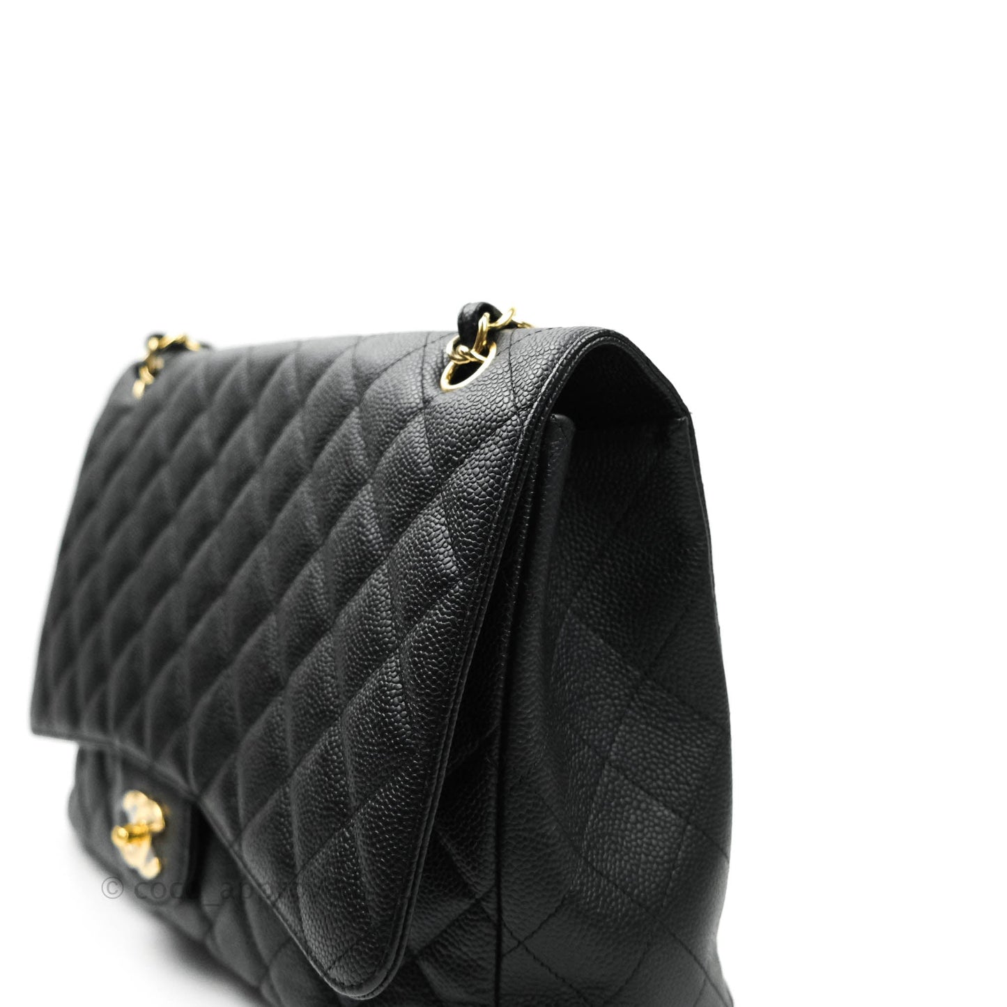 Chanel Classic Single Flap Maxi Black Caviar Gold Hardware