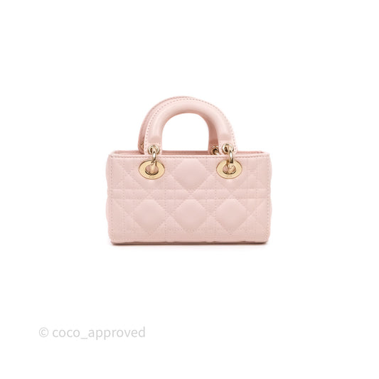 Dior Micro Lady D-Joy Bag Powder Pink Cannage Lambskin
