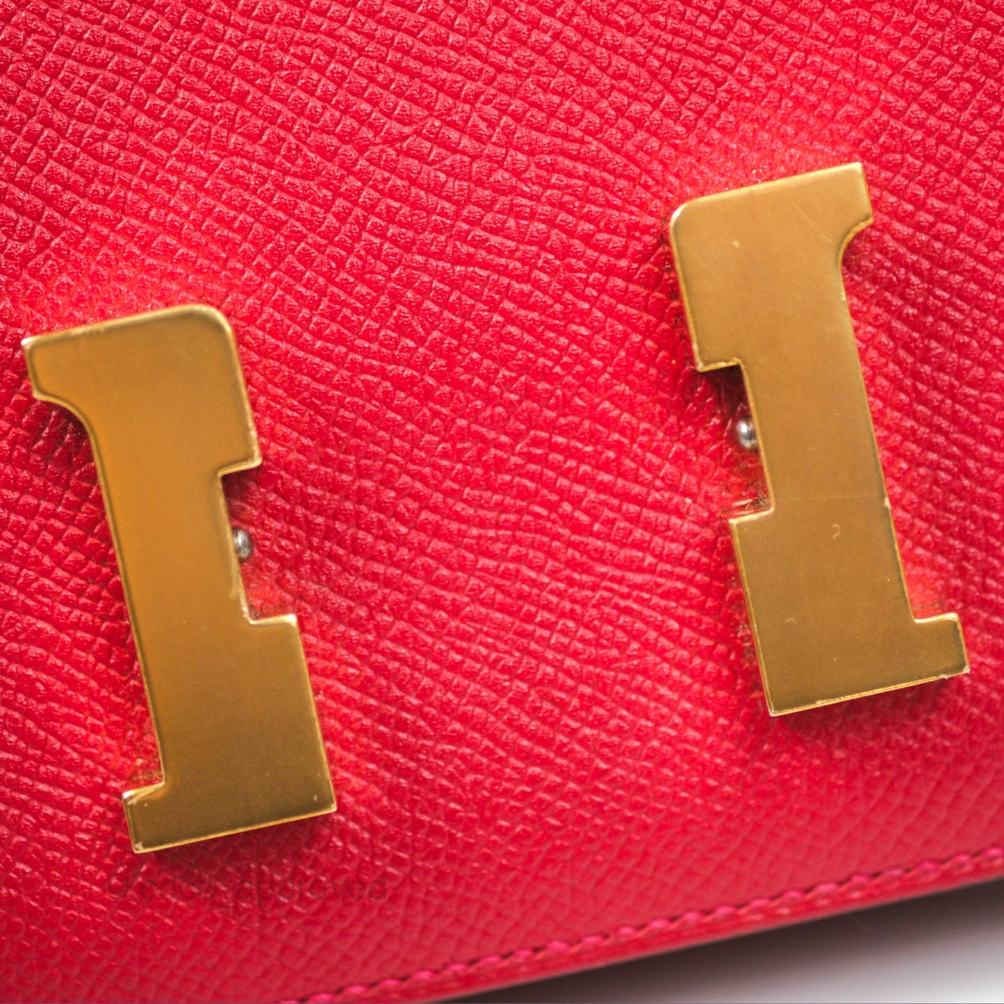 Hermès Constance Mini 18cm Red Epsom Gold Hardware