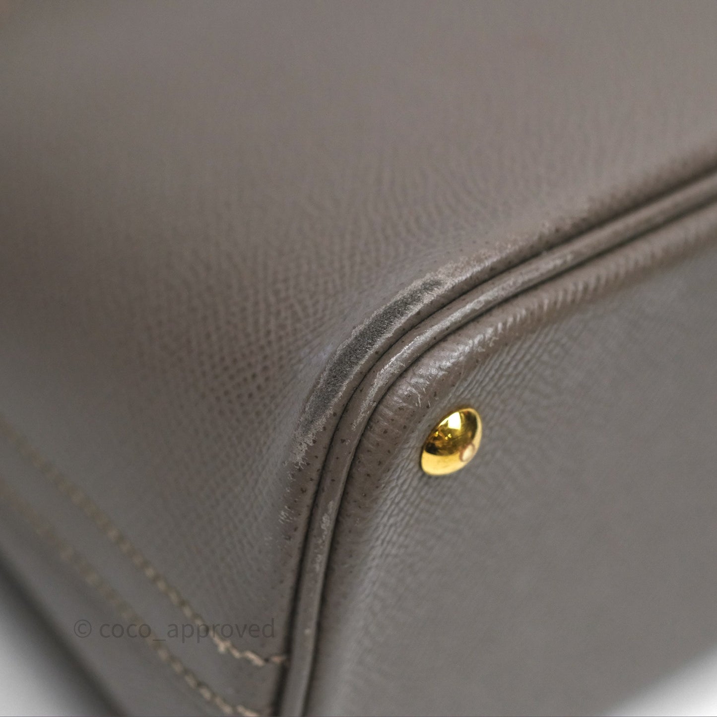 Hermès Bolide 27 Etain 8F Epsom Gold Hardware