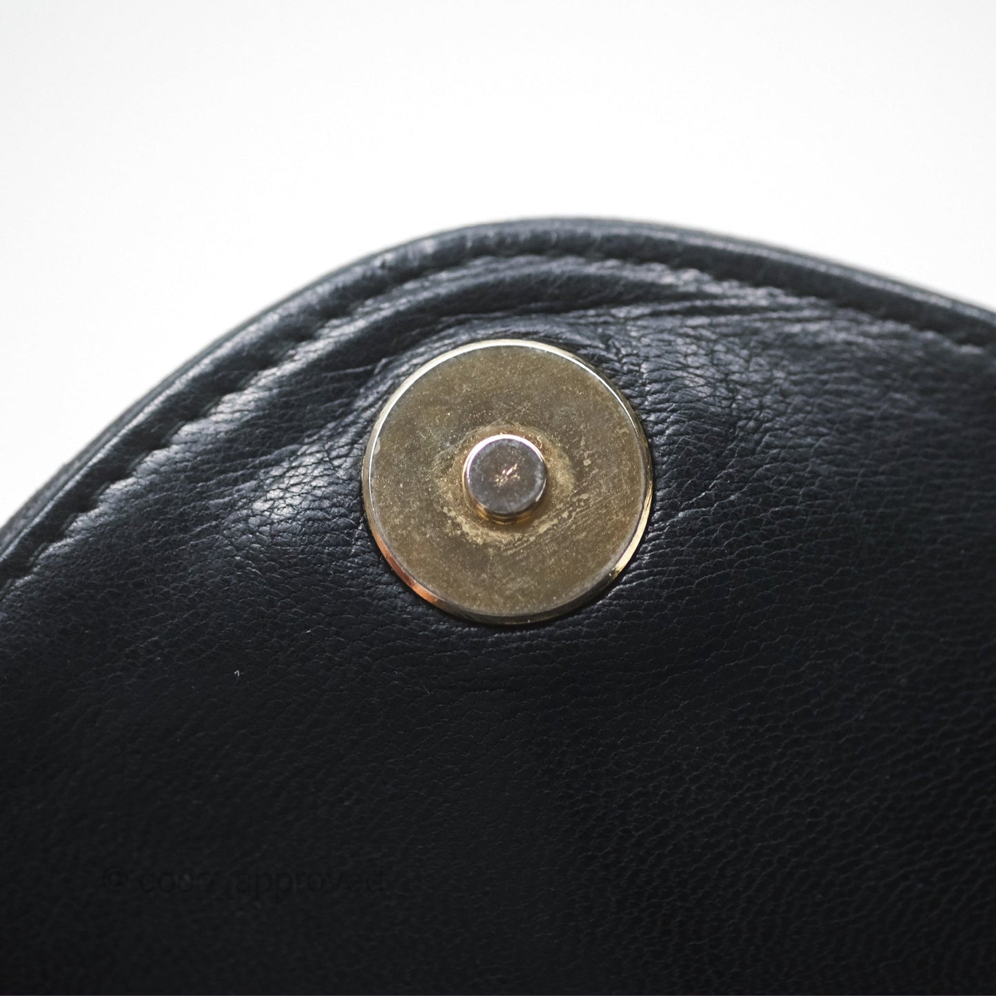 Chanel Vintage Mini Clutch with Chain Black Lambskin Gold Hardware