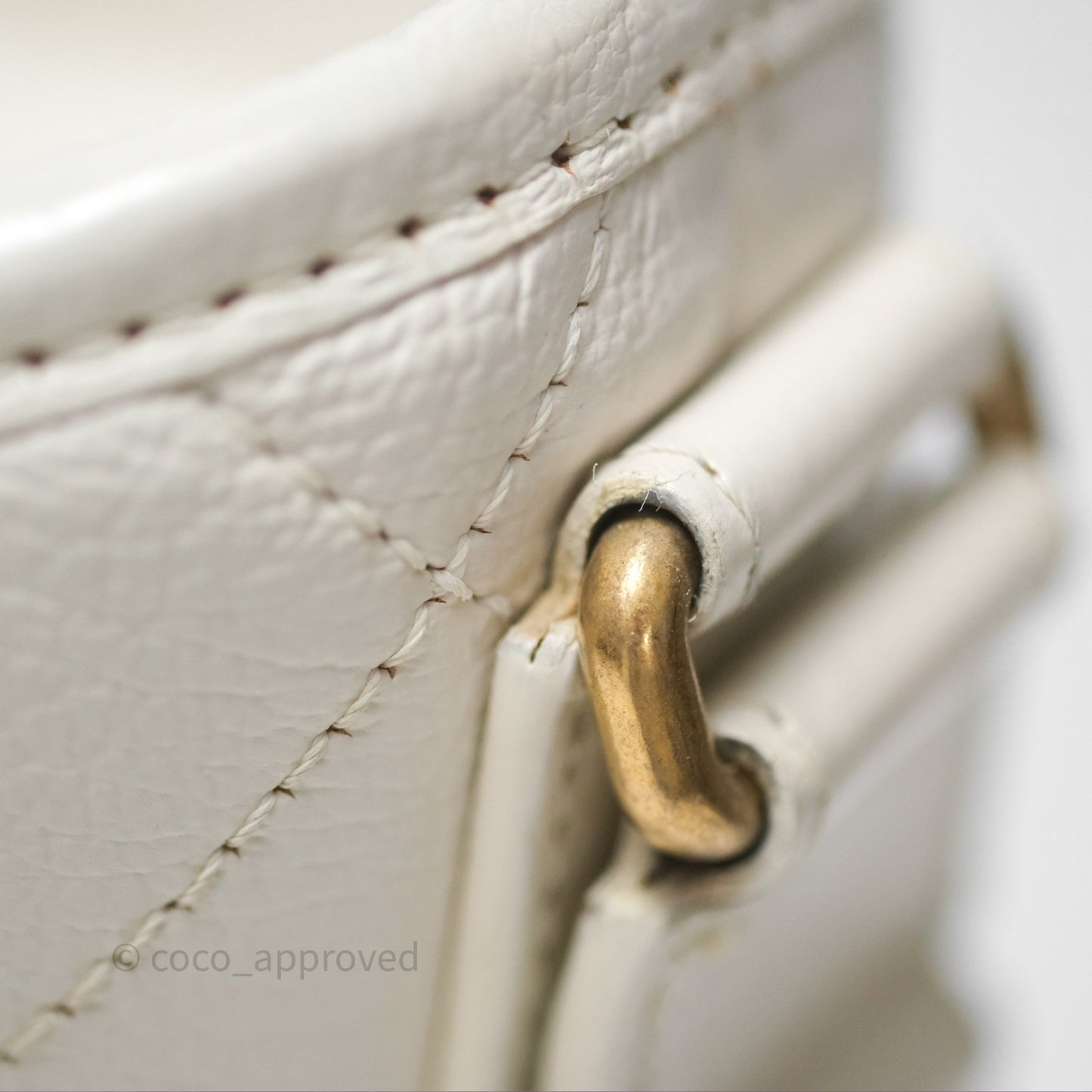 Chanel Small Gabrielle Hobo White Patent Goatskin Mixed Hardware