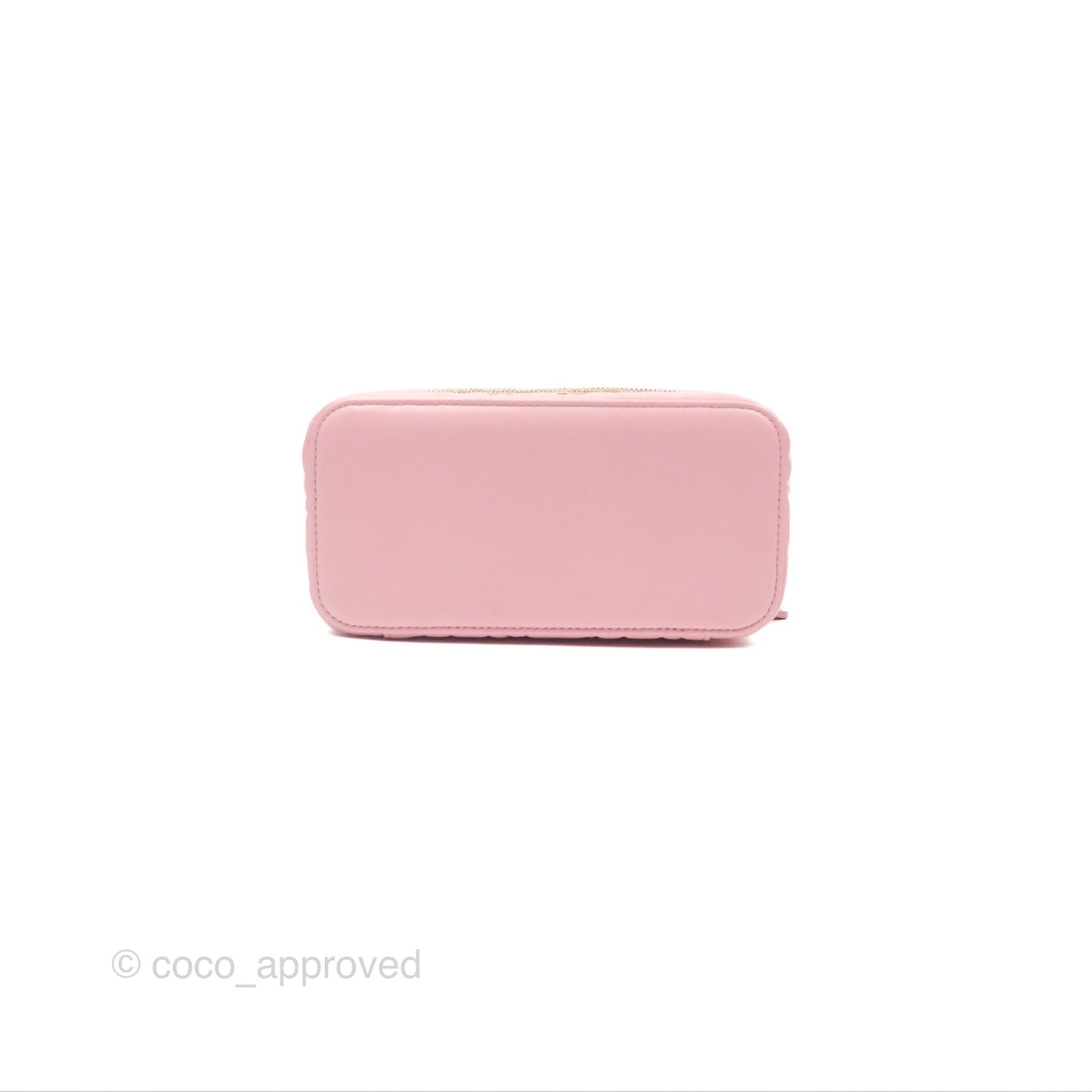 Chanel Vanity with Chain Camellia Embossed Pink Lambskin Gold Hardware
