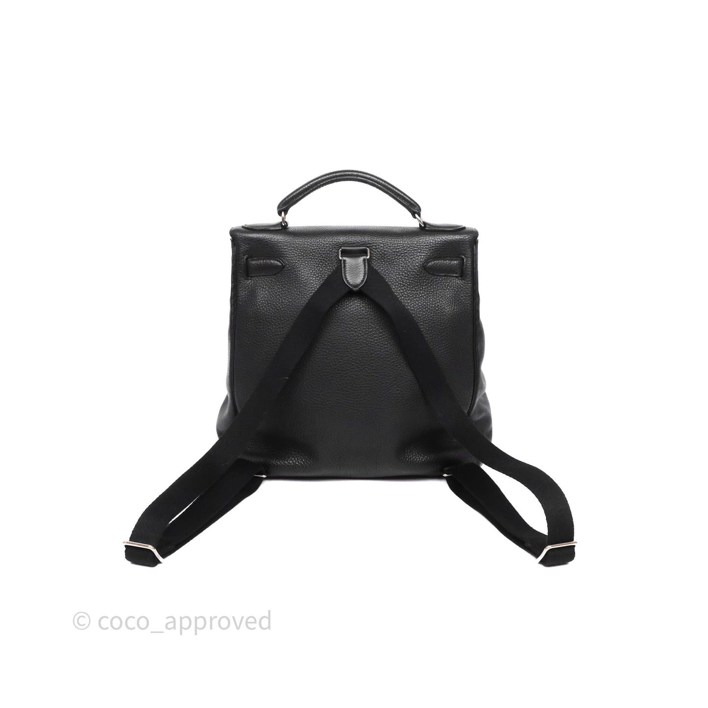 Hermès Kelly Ado Backpack GM Black Noir 89 Togo Palladium Hardware