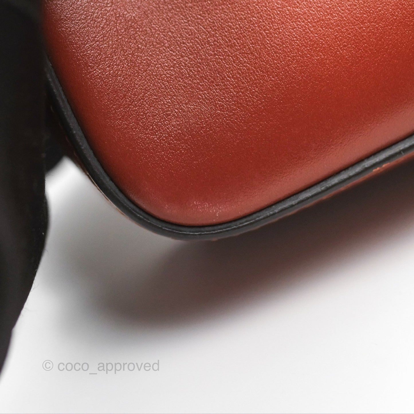 Chloé Mini C Bag Sepia Brown Shiny/Suede Calfskin
