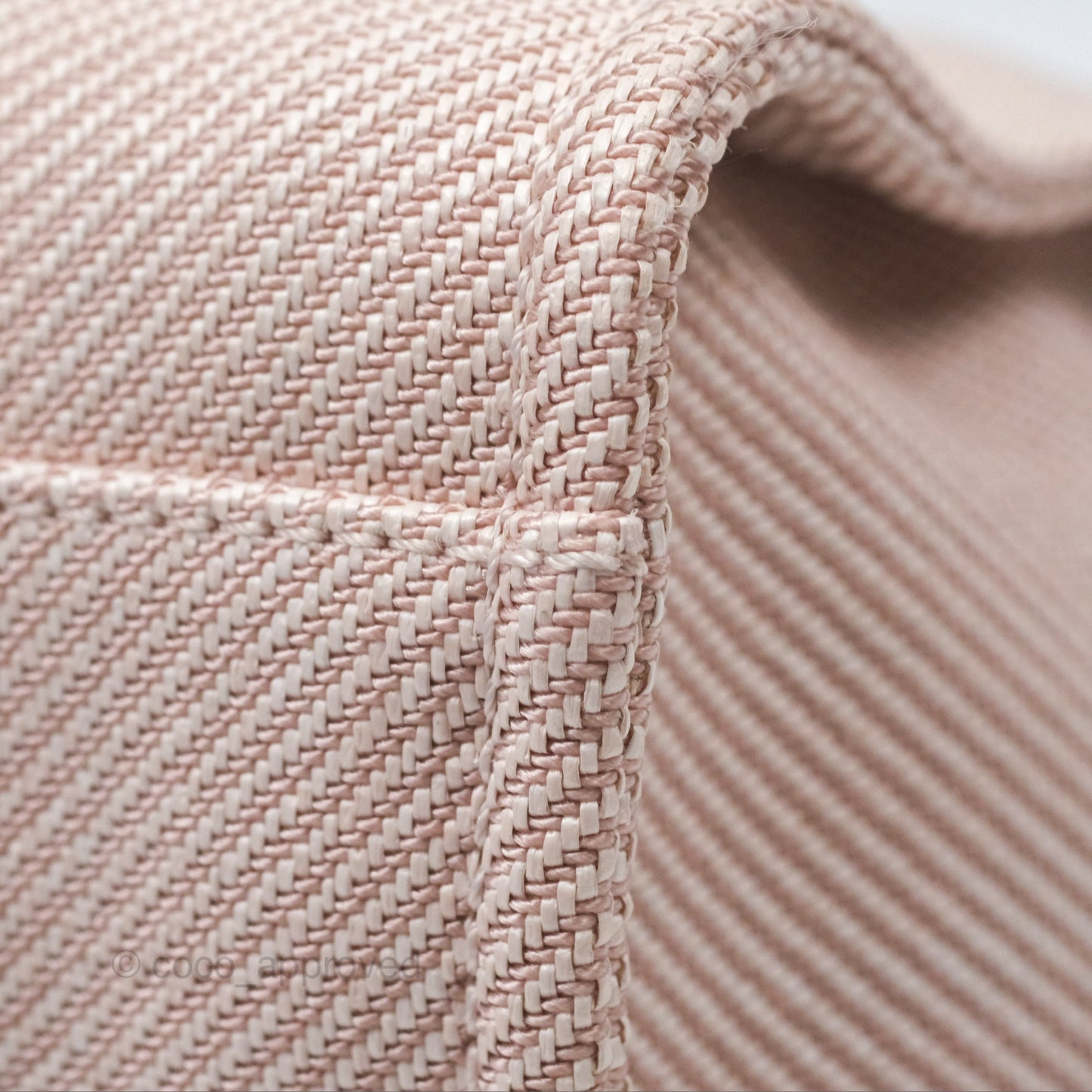 Chanel Medium Deauville Pink Canvas Gold Hardware